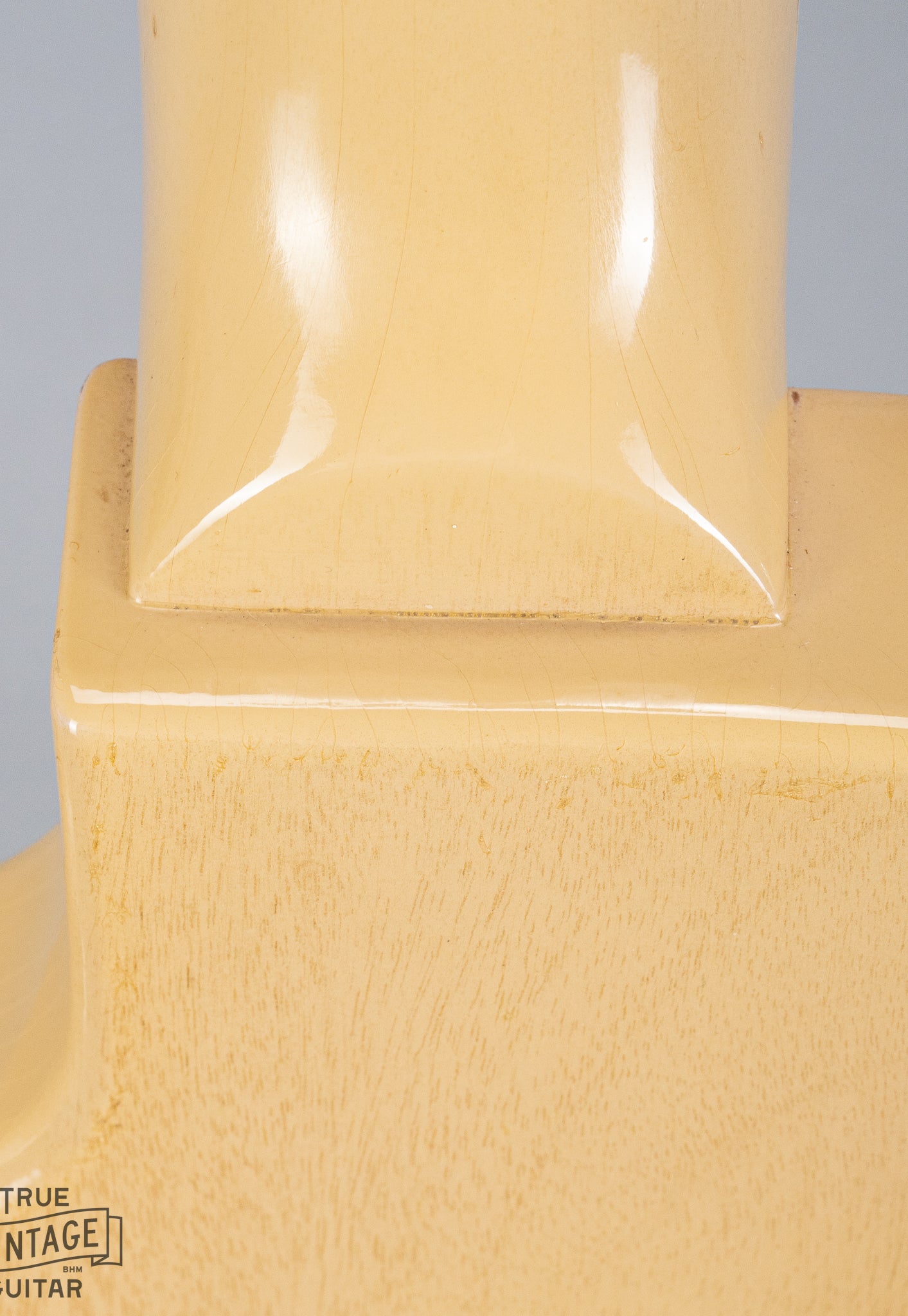 1956 Gibson Les Paul Special TV Yellow guitar neck heel joint