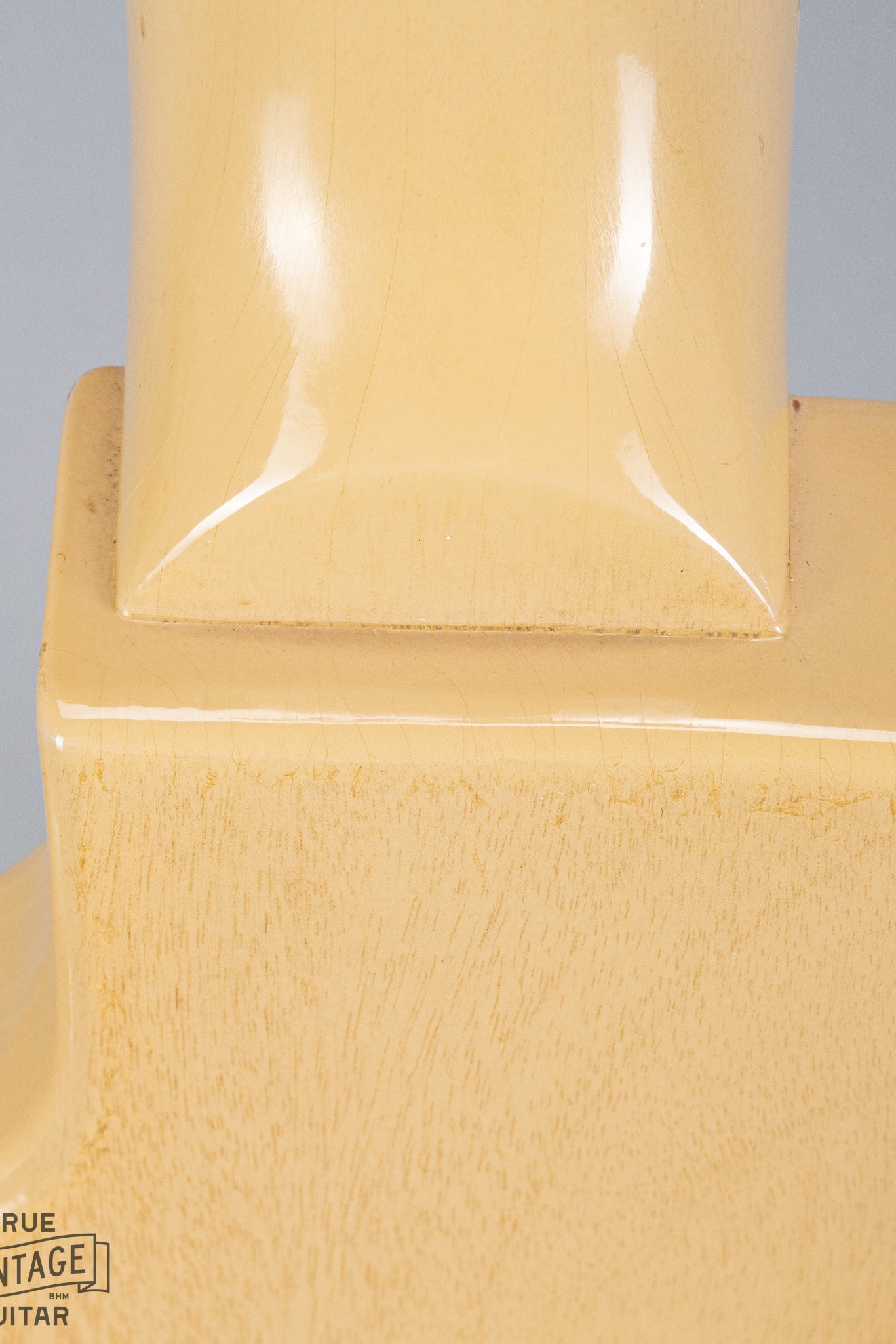 1956 Gibson Les Paul Special TV Yellow guitar neck heel joint