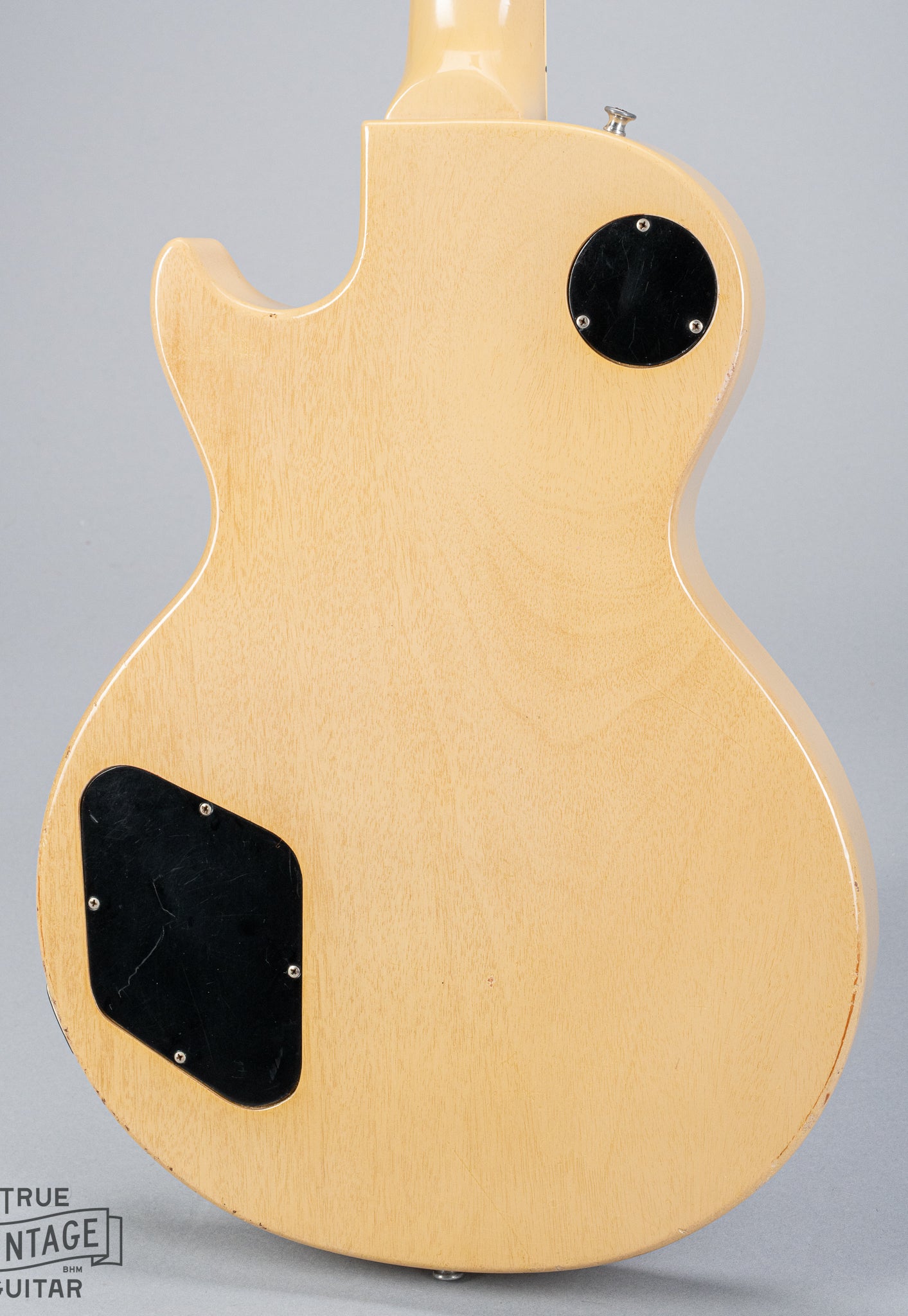 Back of 1956 Gibson Les Paul Special TV Yellow guitar body