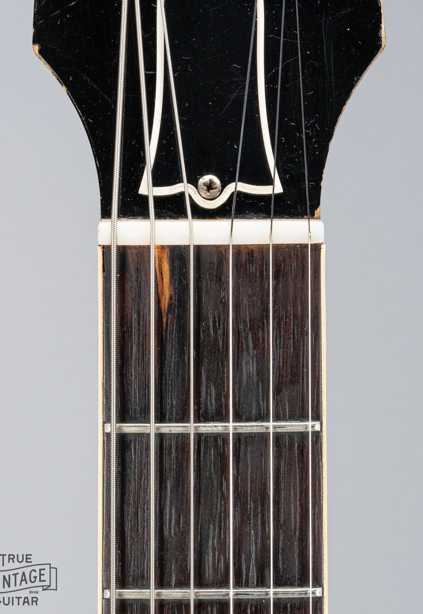 1956 Gibson Les Paul Special TV Yellow guitar original nut, fretboard, binding