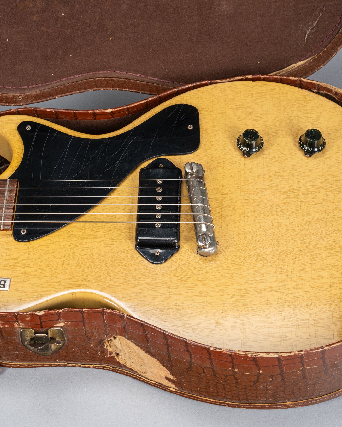 1956 Gibson Les Paul TV Model guitar body in original case