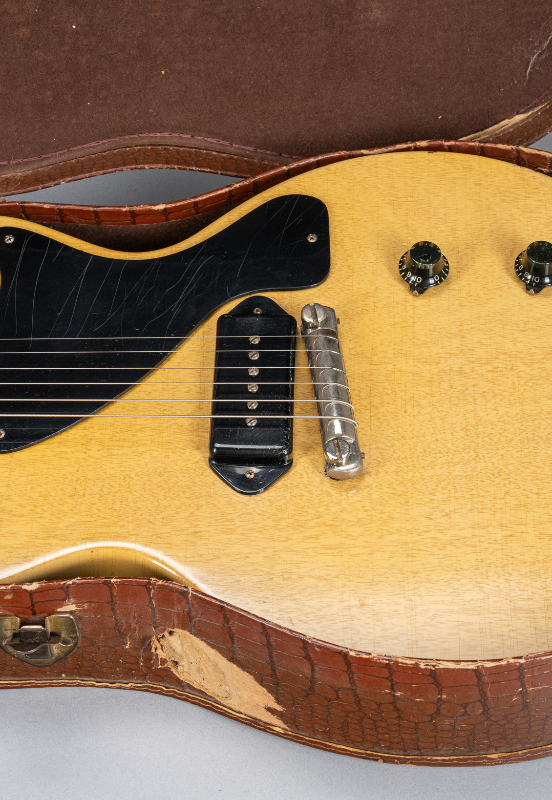 1956 Gibson Les Paul TV Model guitar body in original case