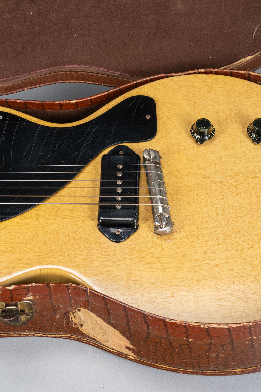 1956 Gibson Les Paul TV Model guitar body in original case