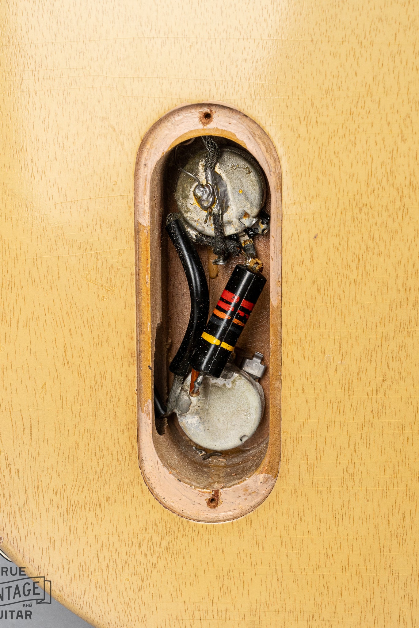 1956 Gibson Les Paul TV Model control cavity pots, wiring, electronics