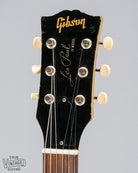 Front of Gibson Les Paul TV Model guitar headstock logo tuners nut