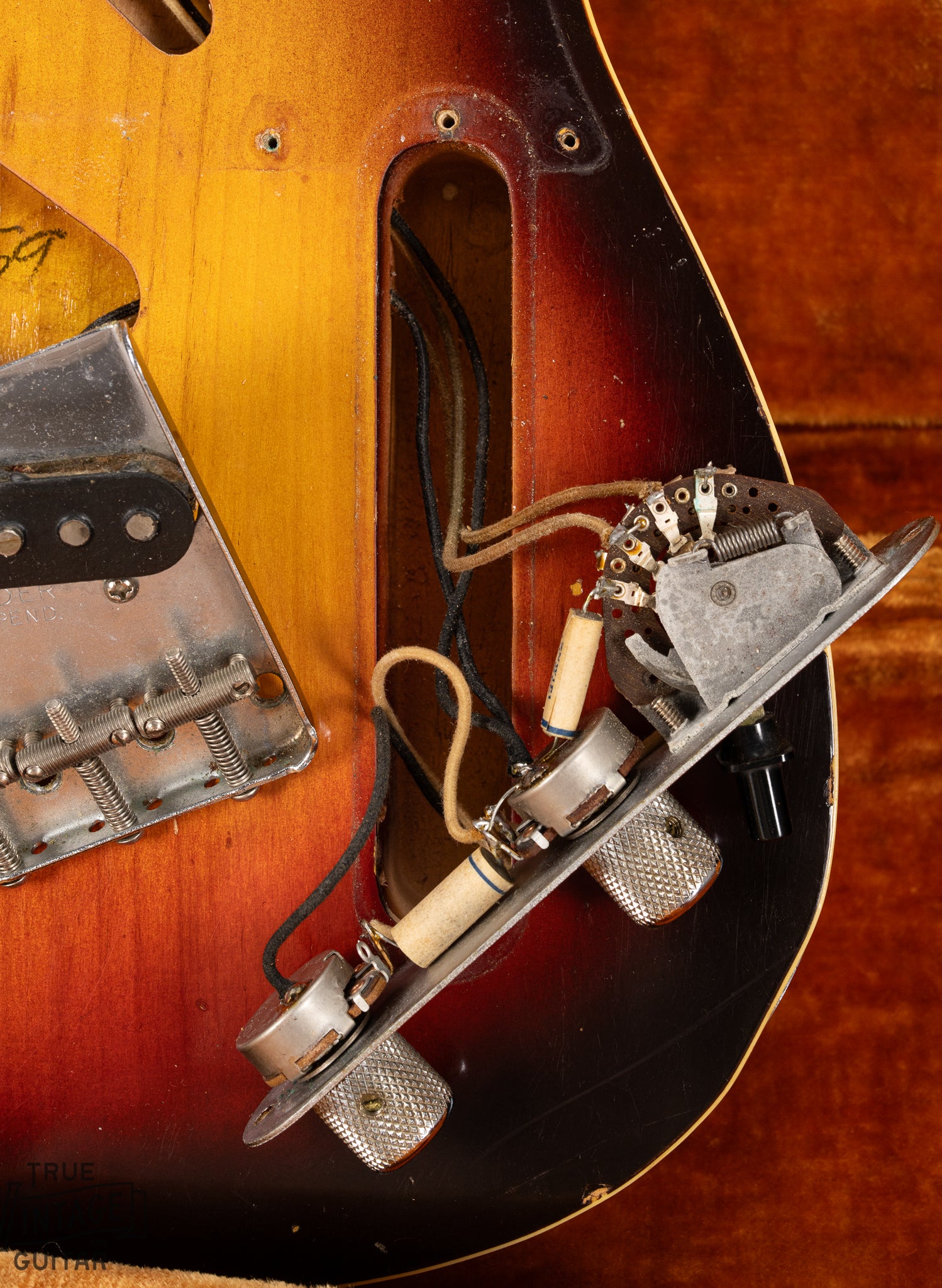1959 Fender Custom Telecaster Sunburst Control Cavity