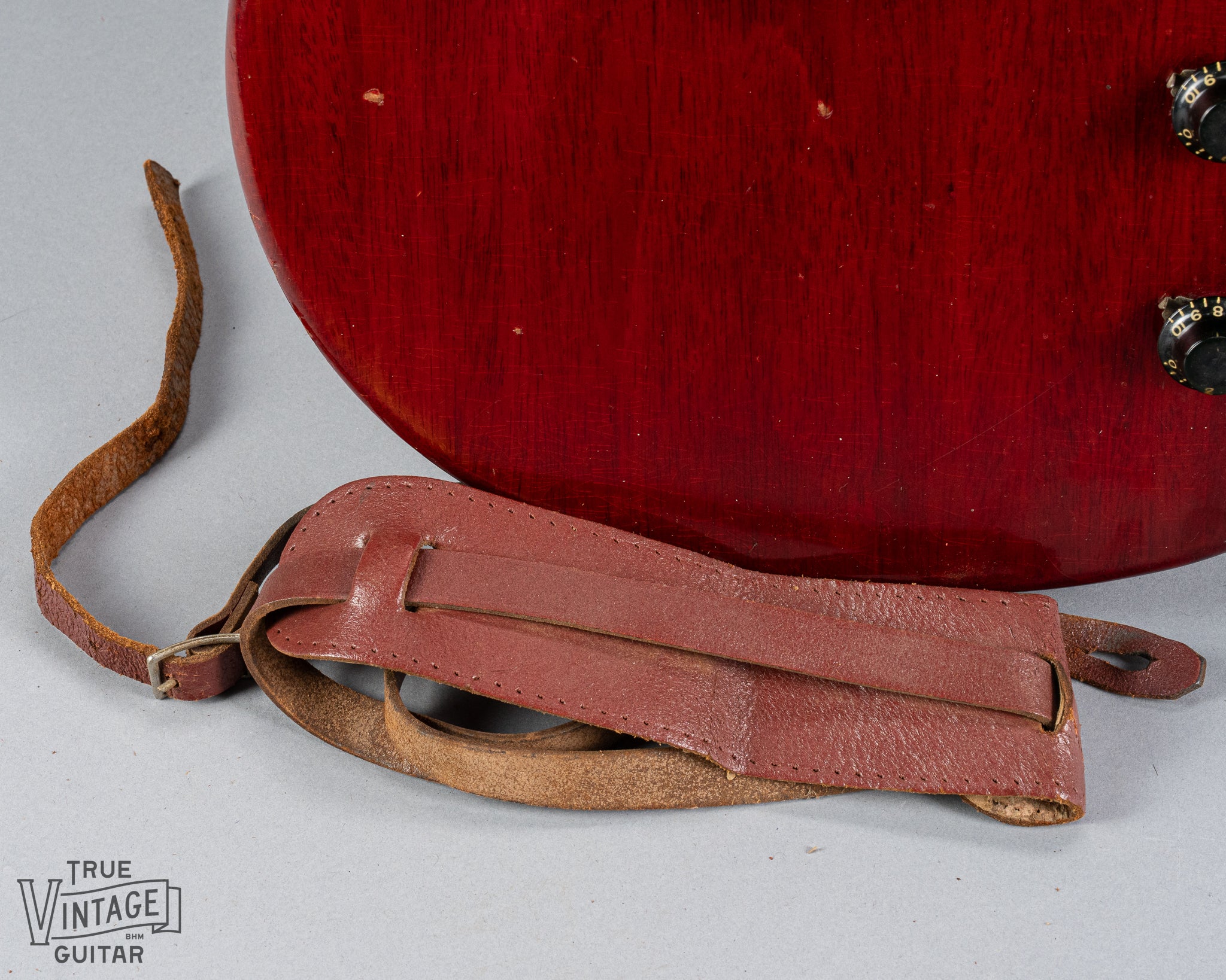 1959 Gibson Les Paul Junior cherry guitar original strap gibson