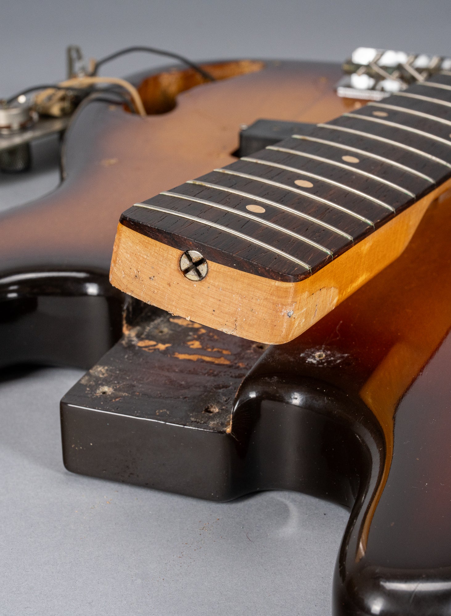 1959 Fender Precision Bass Sunburst truss rod adjustment Neck Heel slab board  neck pocket