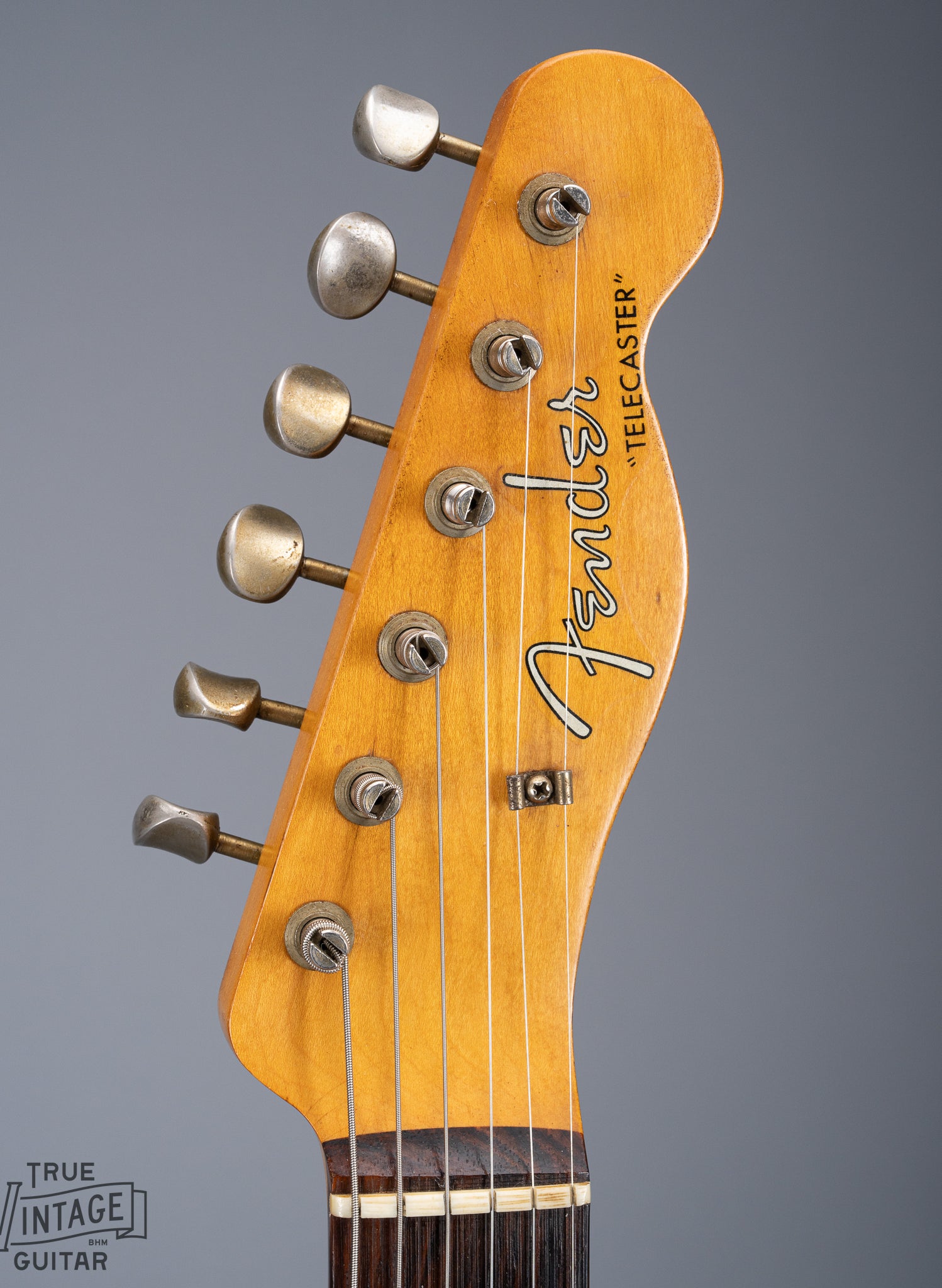 Front of 1959 Fender Telecaster Custom Sunburst Headstock