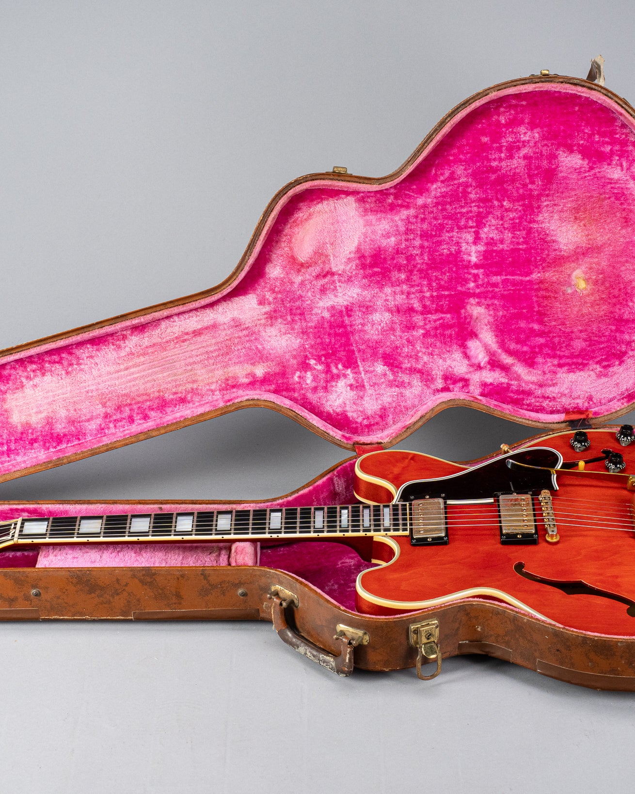 1959 Gibson ES-355 T Mono Cherry Watermelon red guitar in original case