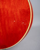 1959 Gibson ES-355 T Mono Cherry Watermelon red guitar back of body bass side binding