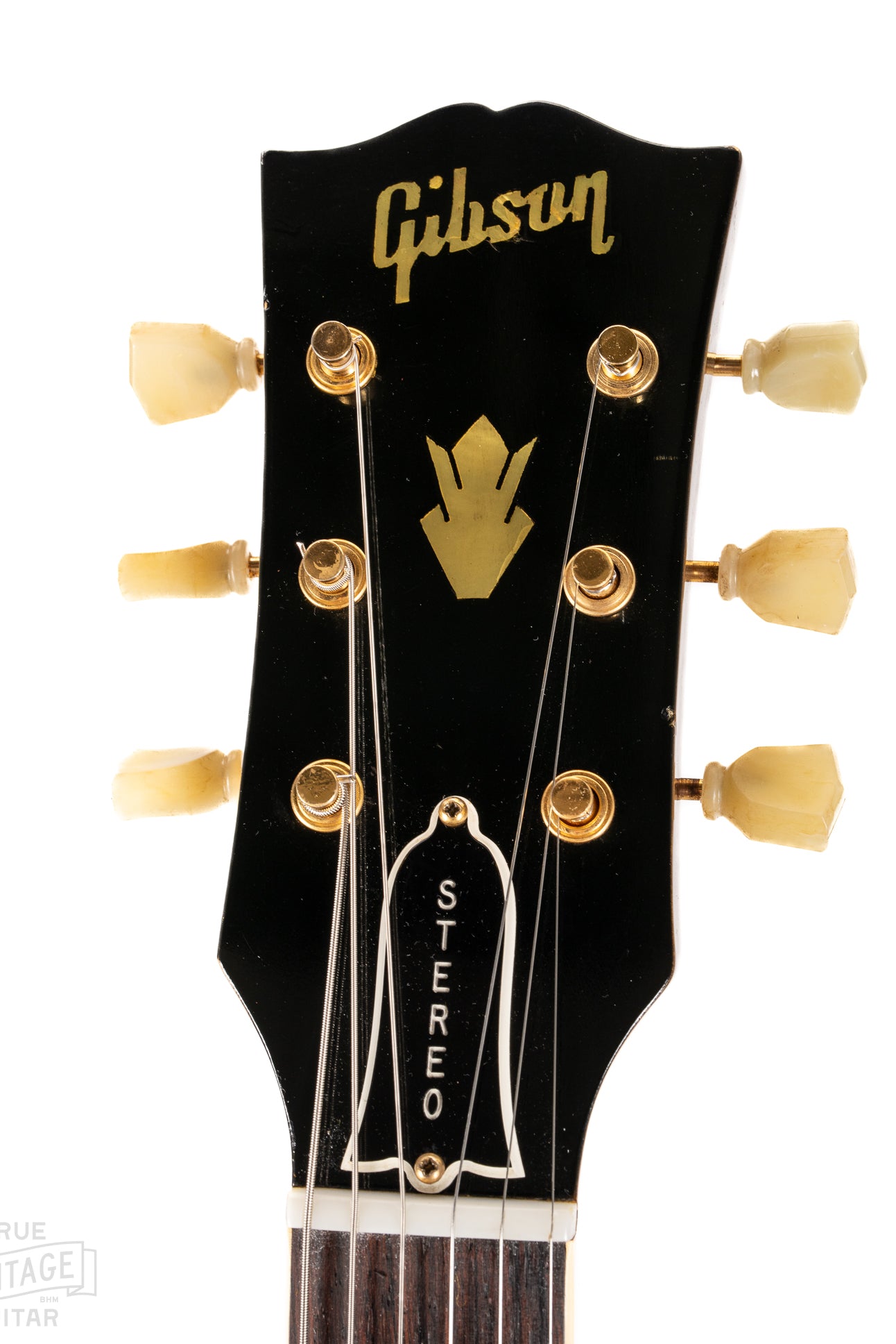 Front of 1960 Gibson ES-345 Headstock Sunburst