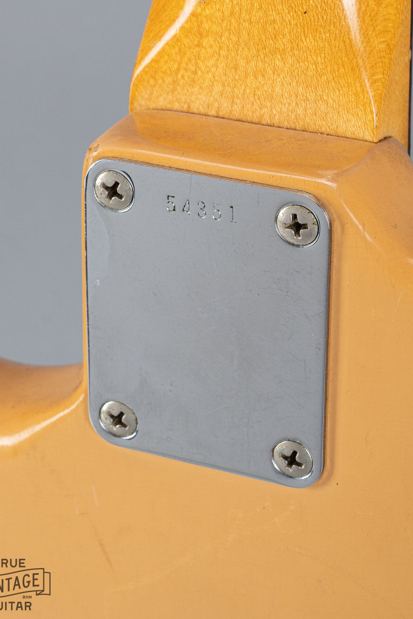 1960 Fender Musicmaster desert sand guitar neck serial number