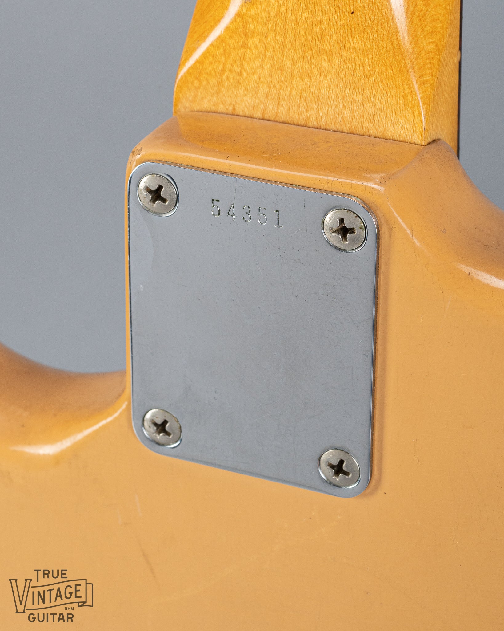 1960 Fender Musicmaster desert sand guitar neck serial number