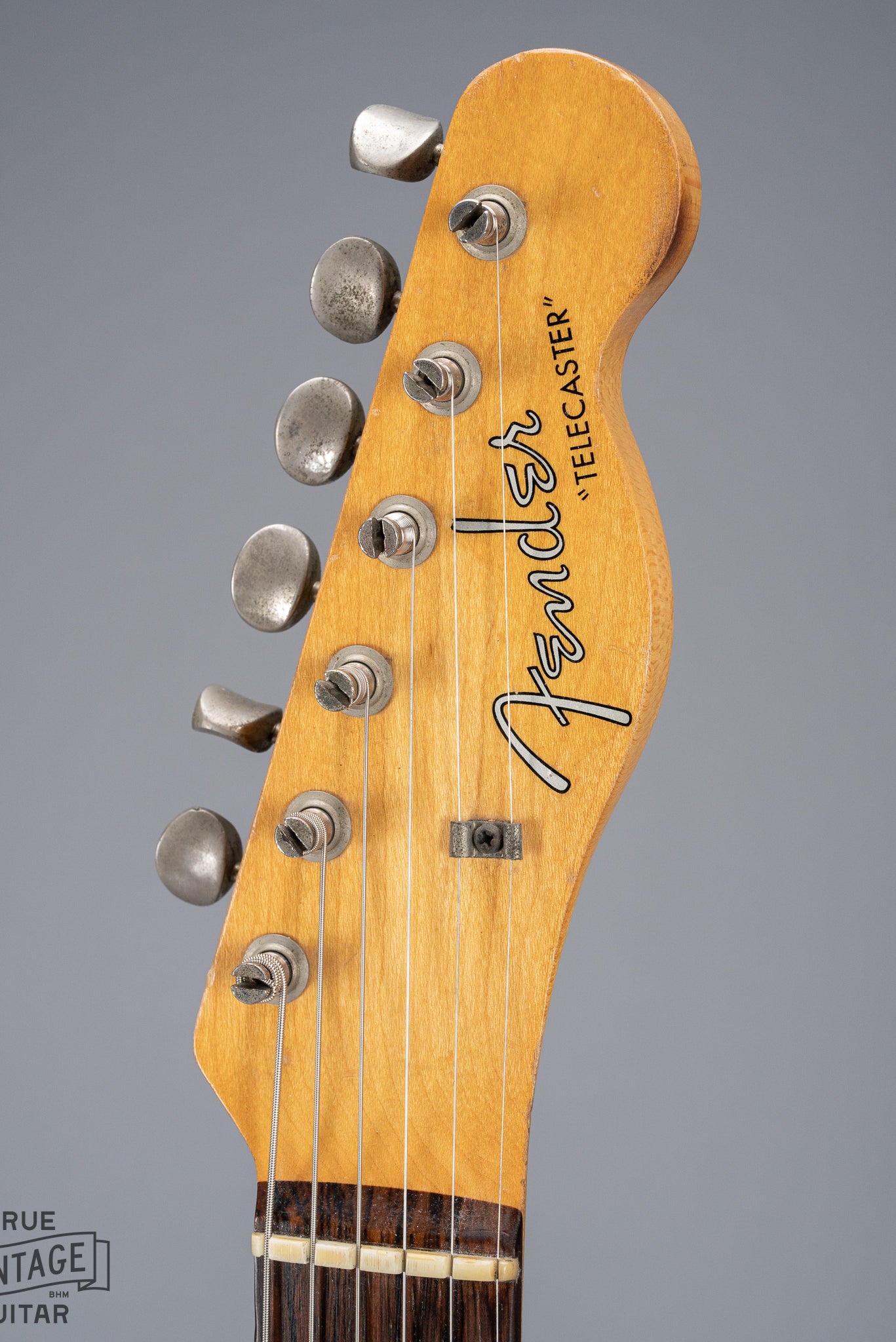 Front of Olympic White 1960 Fender Telecaster Headstock