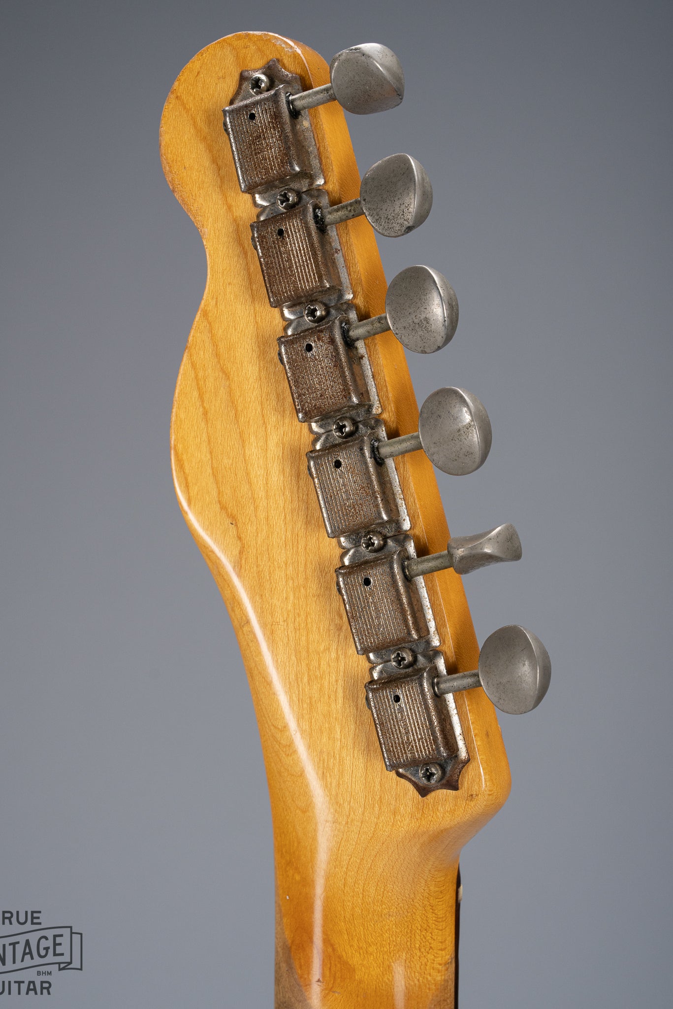 Back of Olympic White 1960 Fender Telecaster Headstock