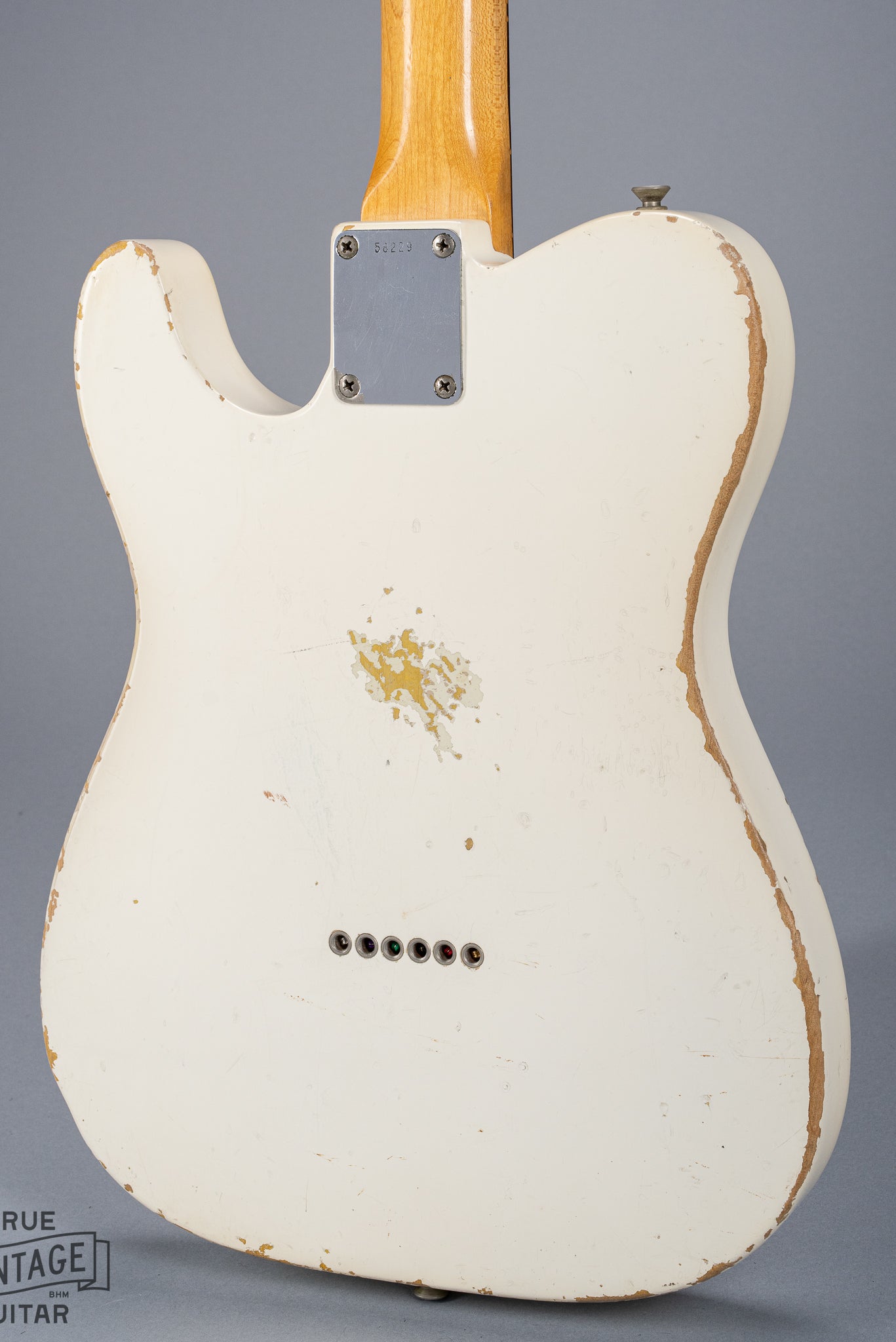 Back of Olympic White 1960 Fender Telecaster Body
