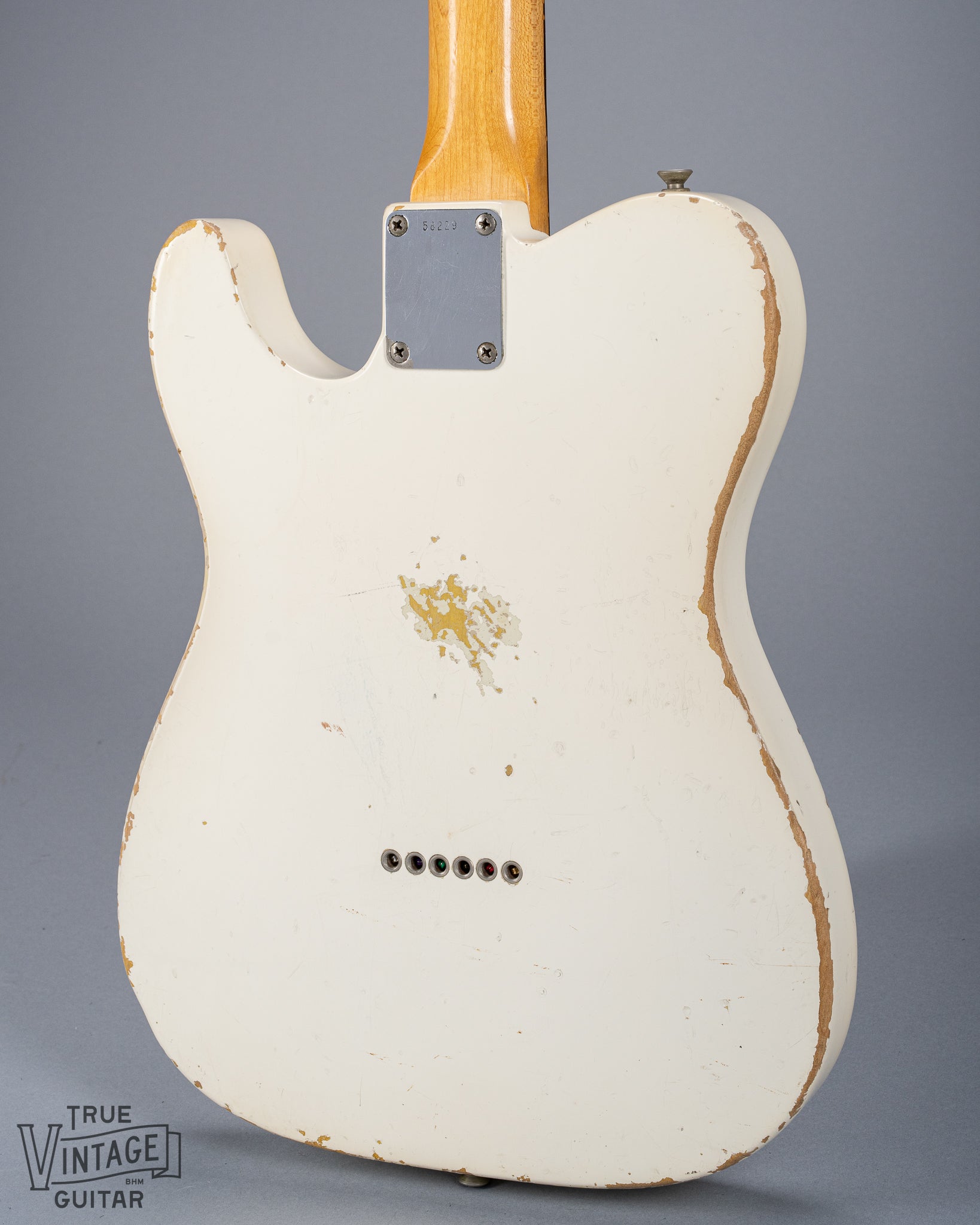 Back of Olympic White 1960 Fender Telecaster Body