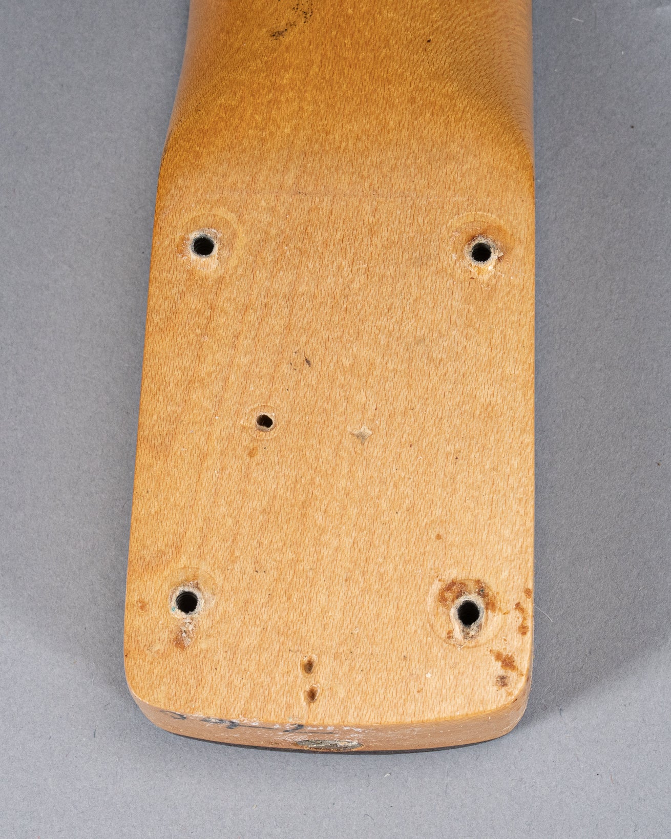 1960 Fender Musicmaster desert sand guitar neck heel original screw holes