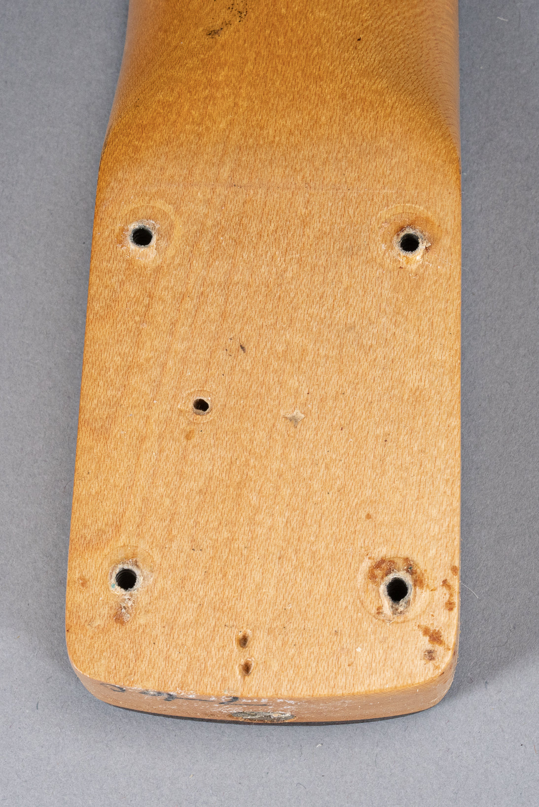 1960 Fender Musicmaster desert sand guitar neck heel original screw holes