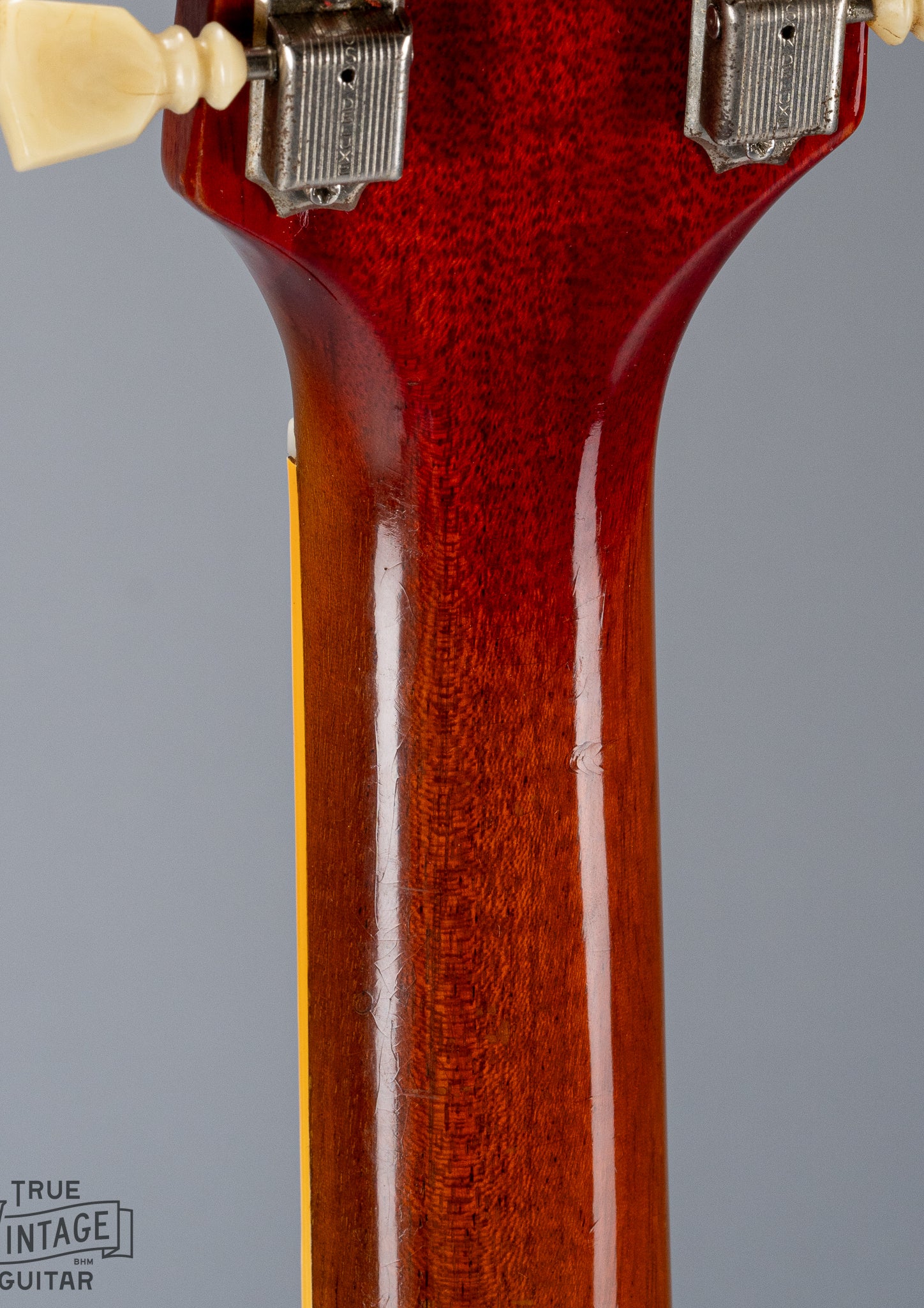 Back of 1961 Gibson Les Paul Standard Cherry Neck and Headstock Joint