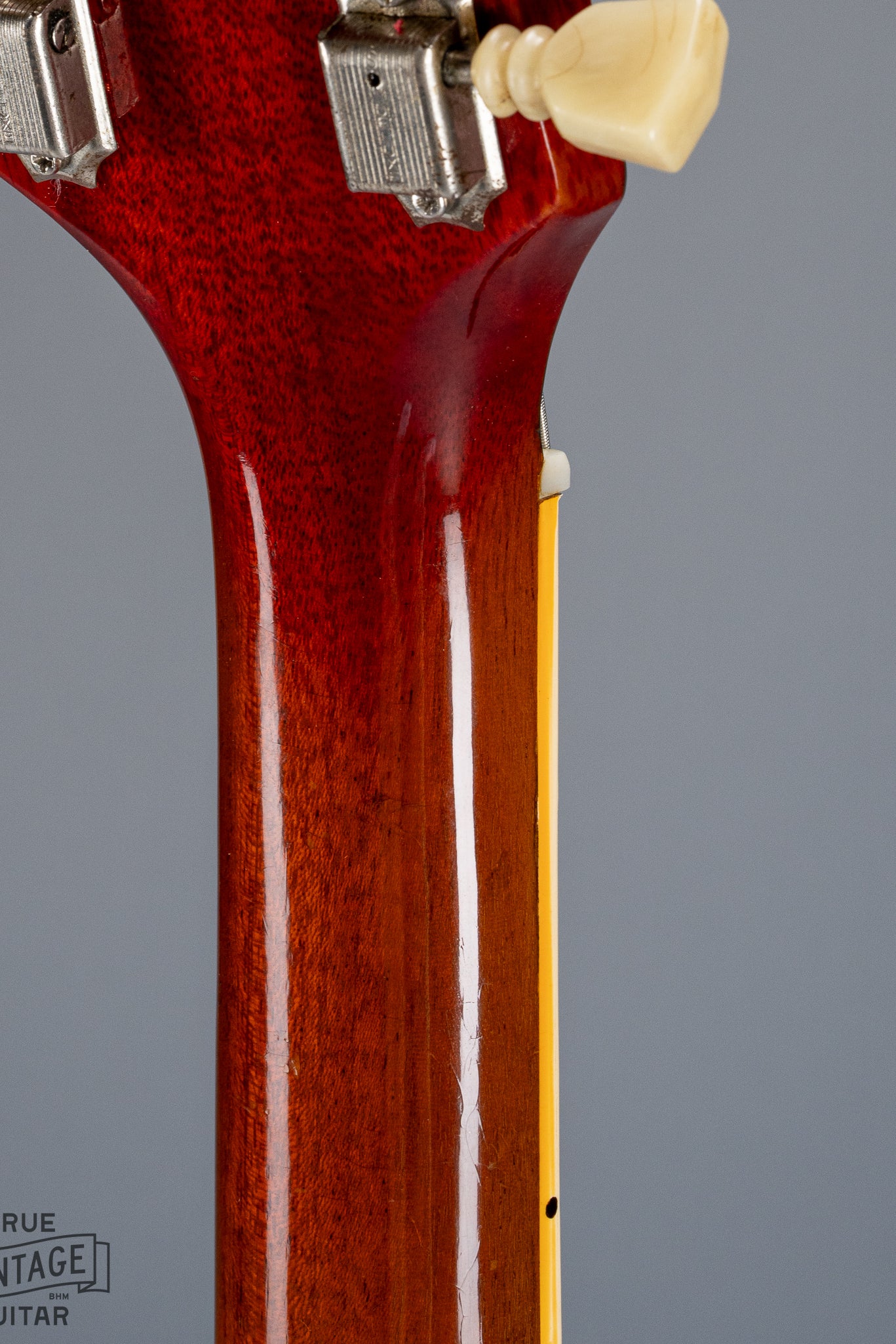 Back of 1961 Gibson Les Paul Standard Cherry Neck and Headstock Joint