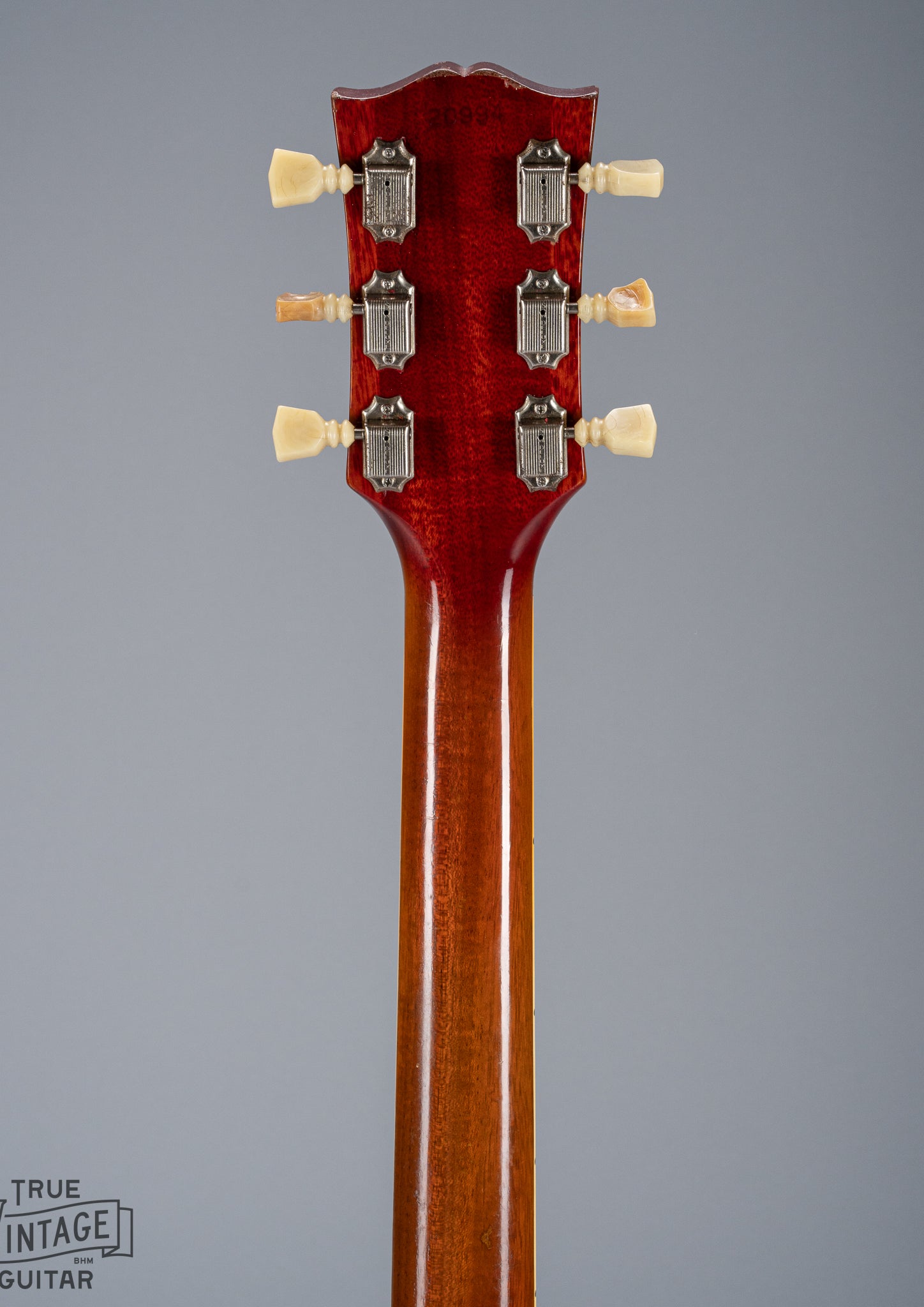 Back of 1961 Gibson Les Paul Standard Cherry Neck and Headstock