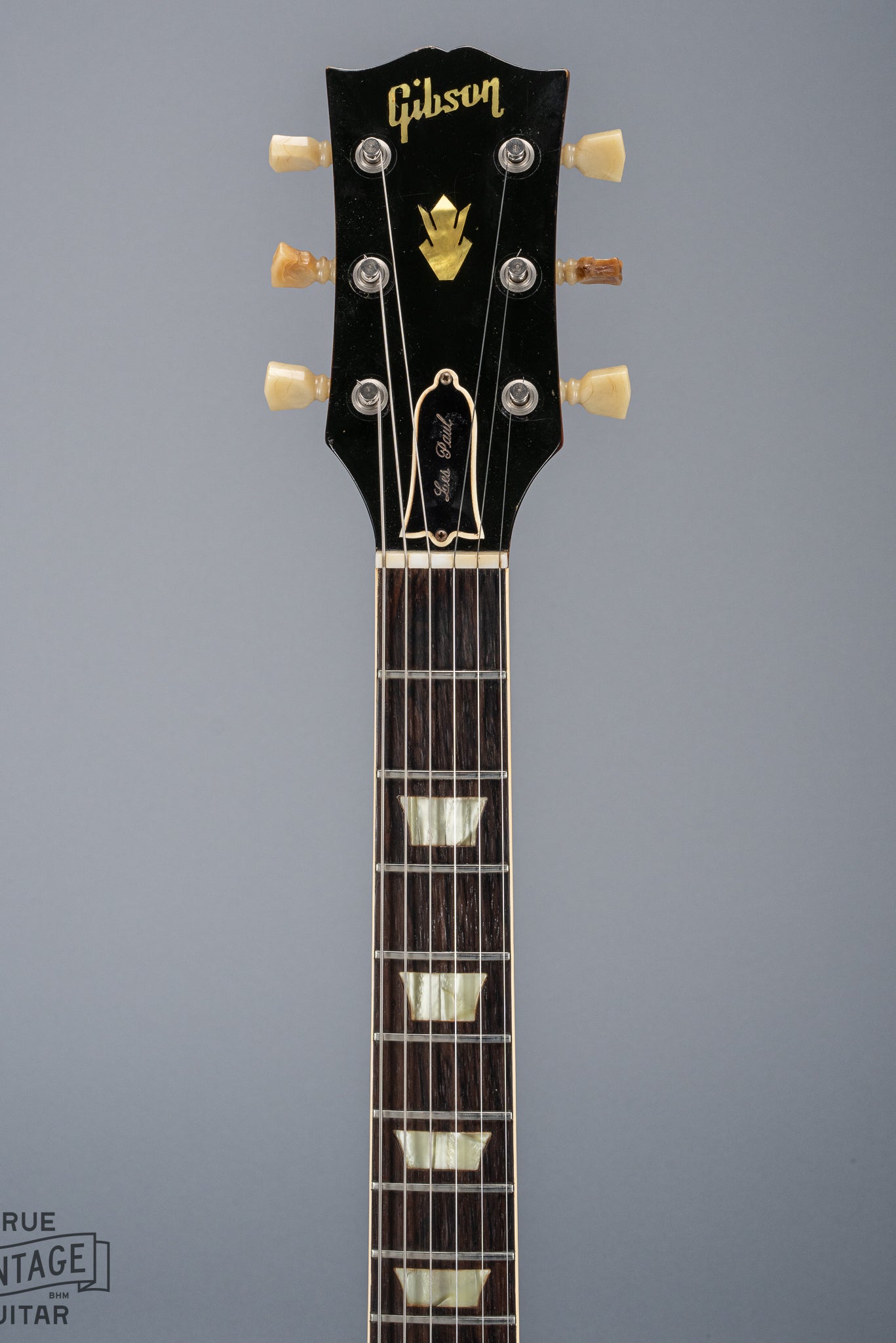 Front of 1961 Gibson Les Paul Standard Cherry Neck and Headstock