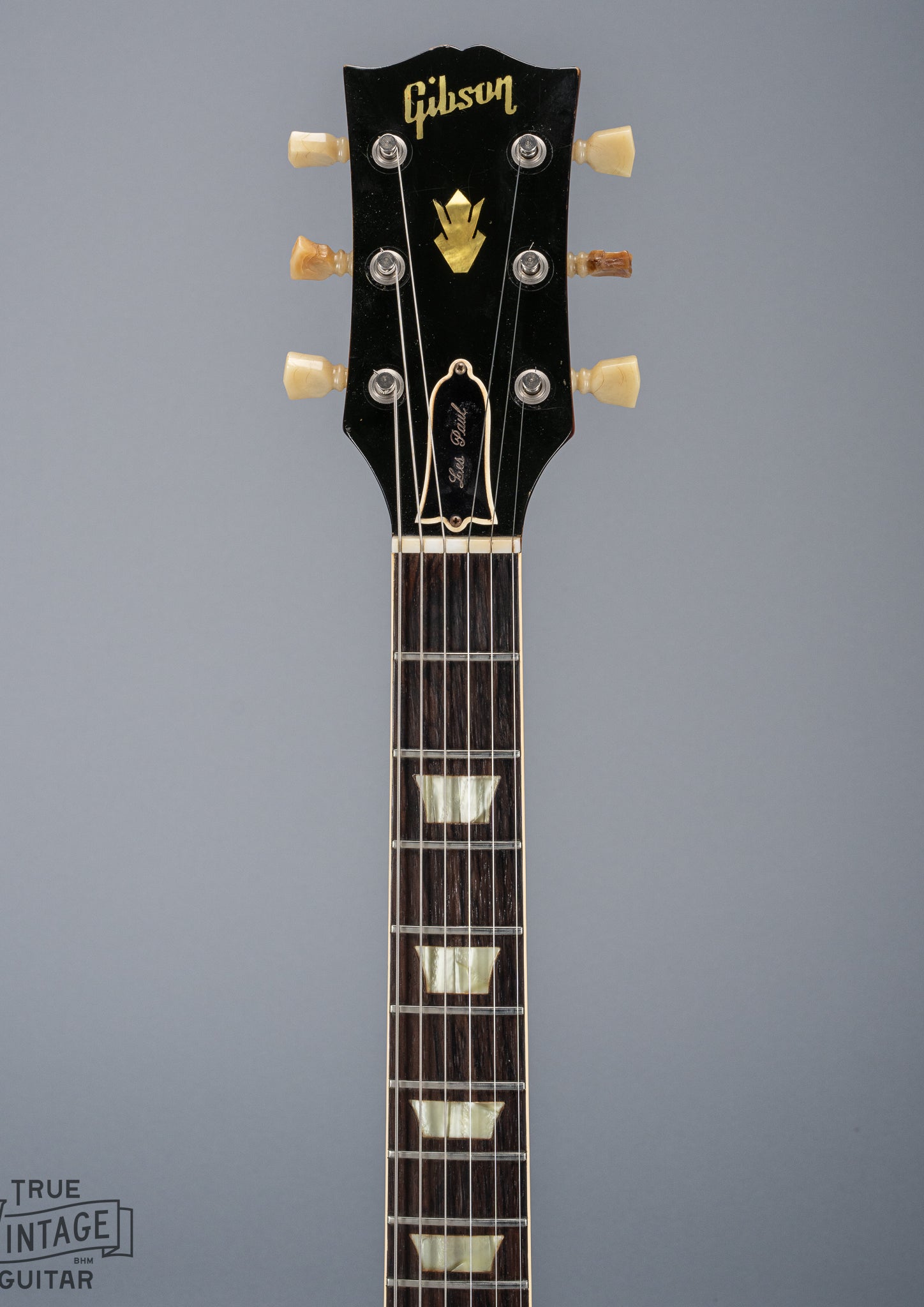 Front of 1961 Gibson Les Paul Standard Cherry Neck and Headstock