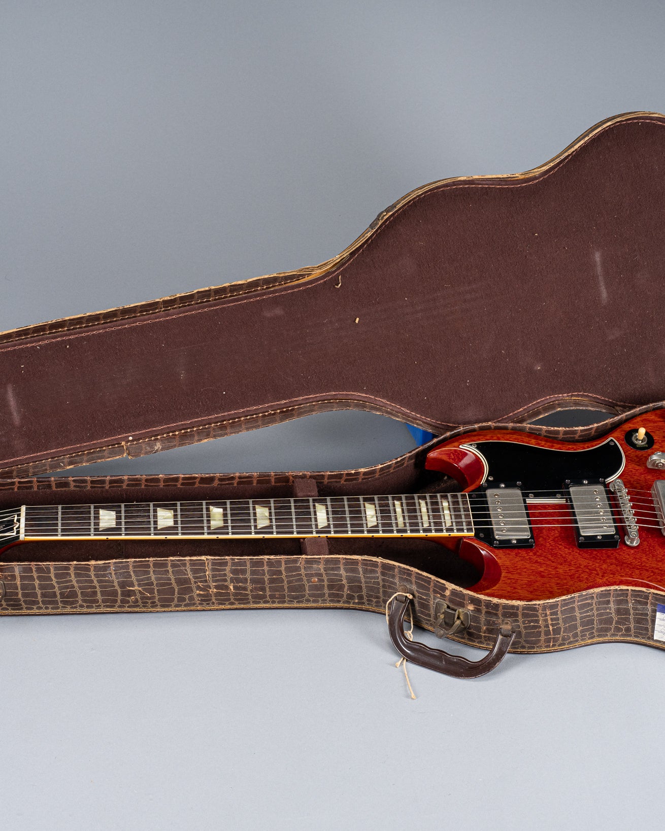 Full Front of 1961 Gibson Les Paul Standard Cherry in Original Case