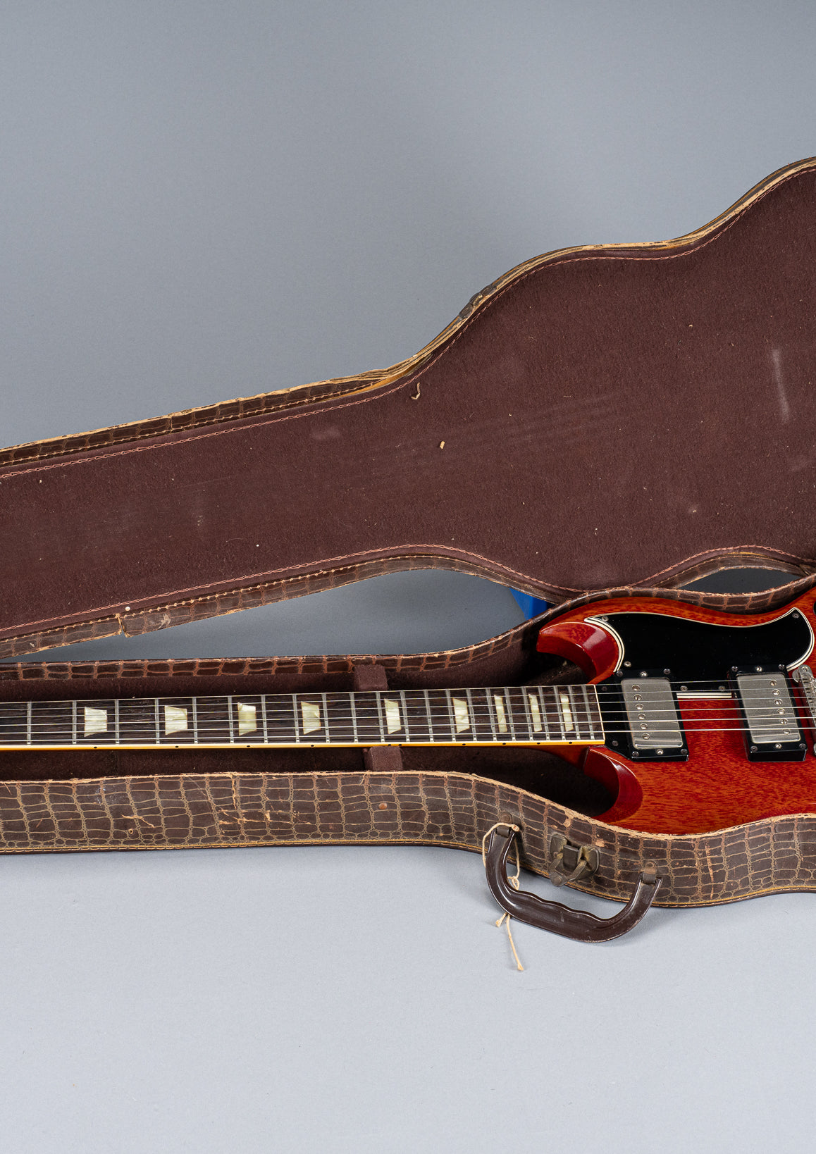 Full Front of 1961 Gibson Les Paul Standard Cherry in Original Case