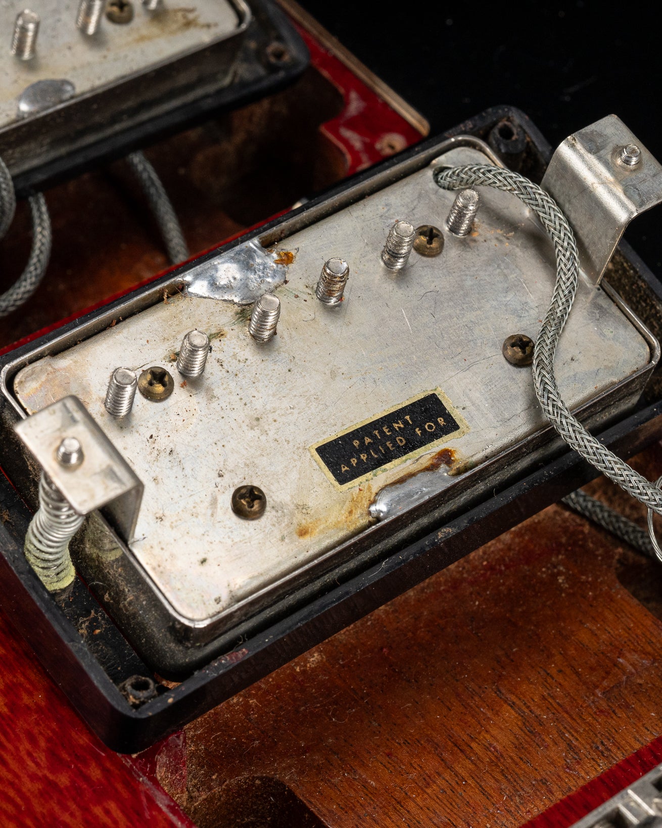Back of 1961 Gibson Les Paul Standard Cherry Original PAF Bridge Pickup