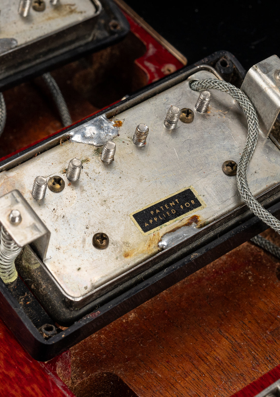 Back of 1961 Gibson Les Paul Standard Cherry Original PAF Bridge Pickup