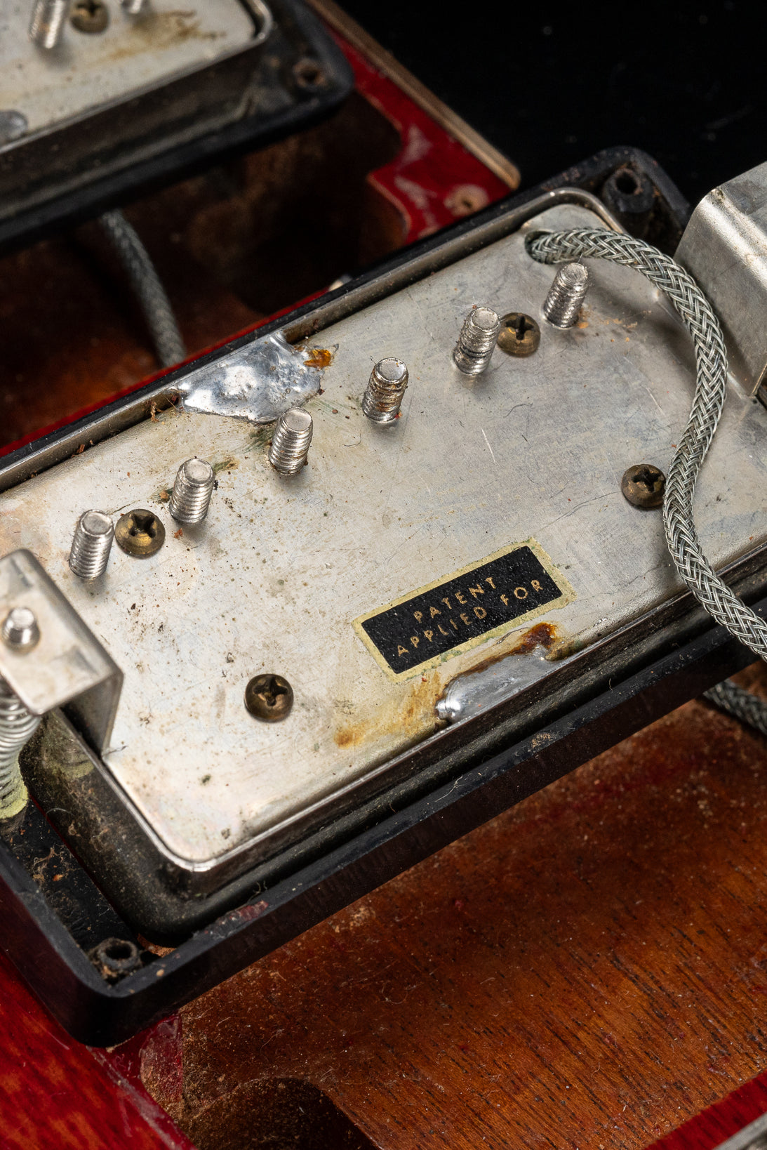 Back of 1961 Gibson Les Paul Standard Cherry Original PAF Bridge Pickup
