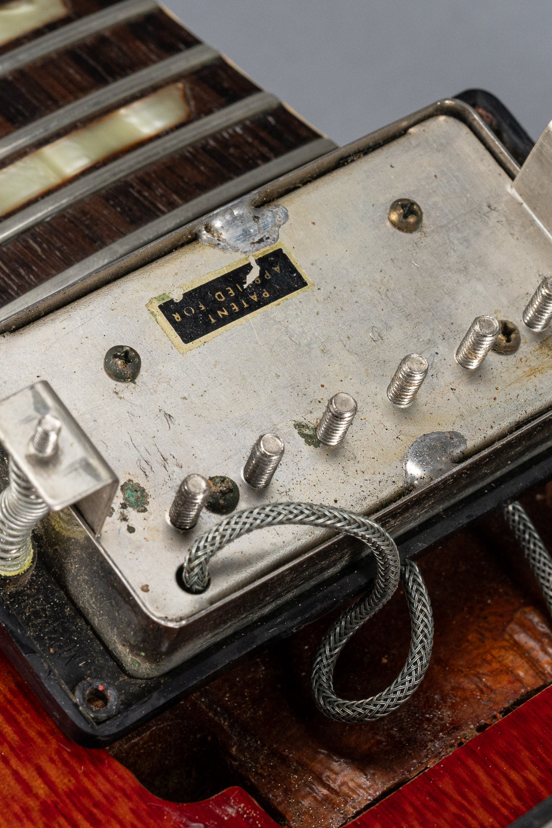 Back of 1961 Gibson Les Paul Standard Cherry Original PAF Neck Pickup