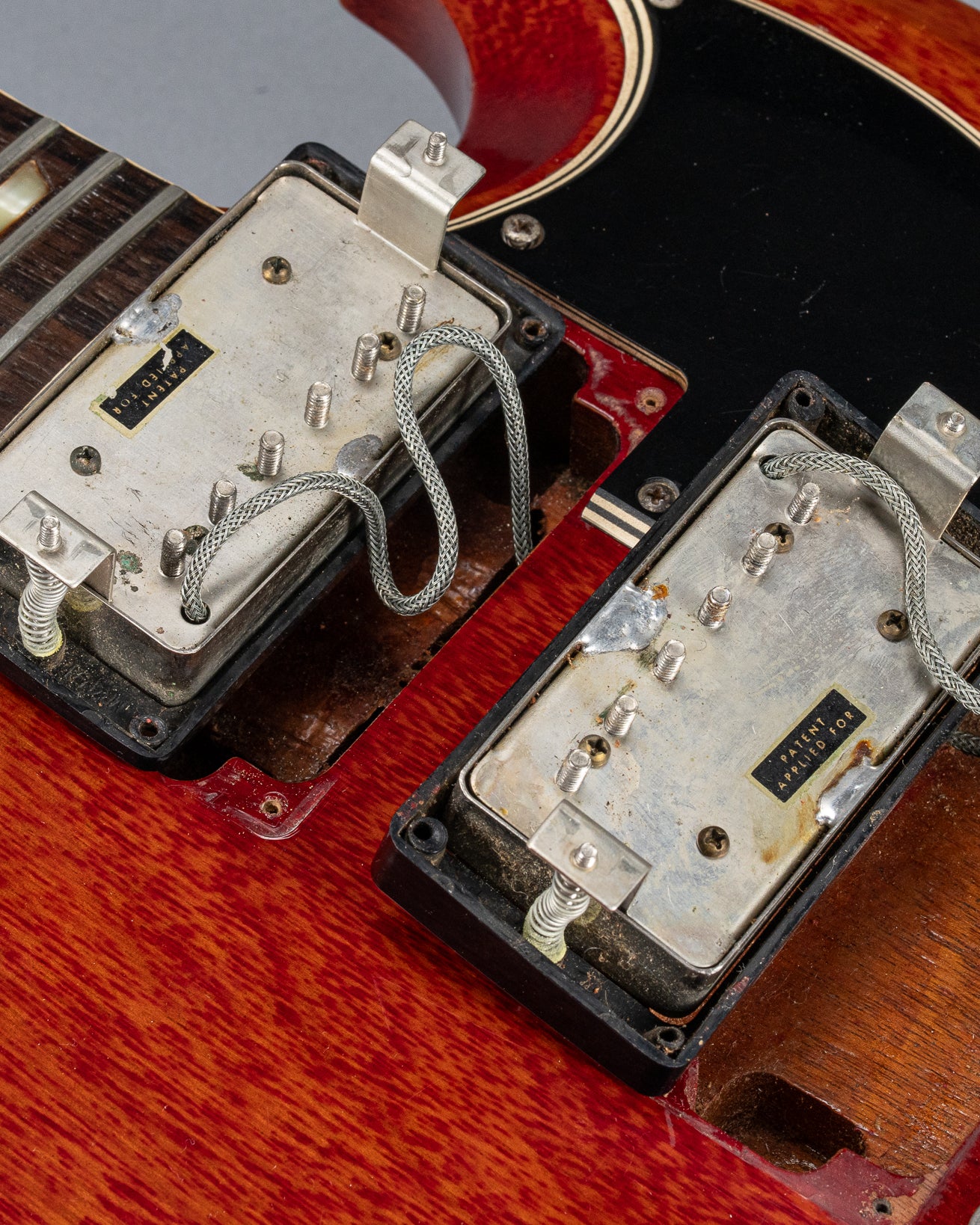Back of 1961 Gibson Les Paul Standard Cherry Original PAF Pickups