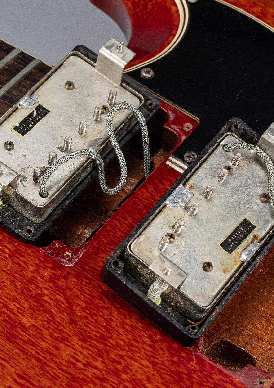 Back of 1961 Gibson Les Paul Standard Cherry Original PAF Pickups
