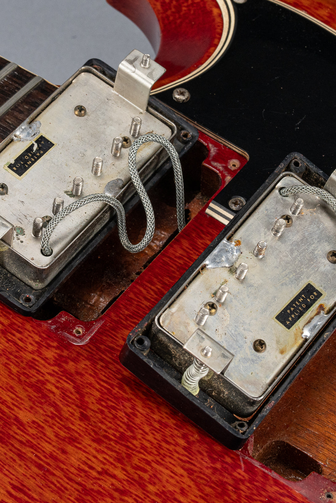 Back of 1961 Gibson Les Paul Standard Cherry Original PAF Pickups