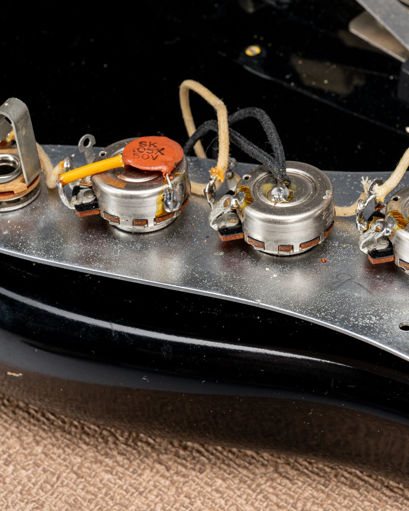 1962 Fender Jazz Bass custom color black custom color guitar tortoise shell pick guard pot codes