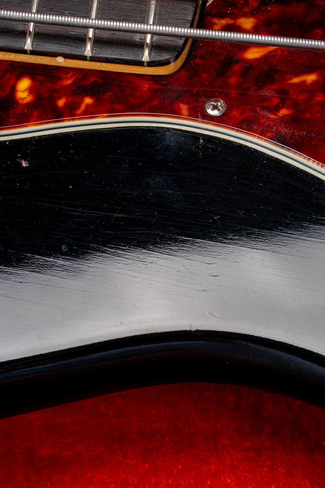 1962 Fender Jazz Bass custom color black custom color guitar tortoise shell pick guard finish checking