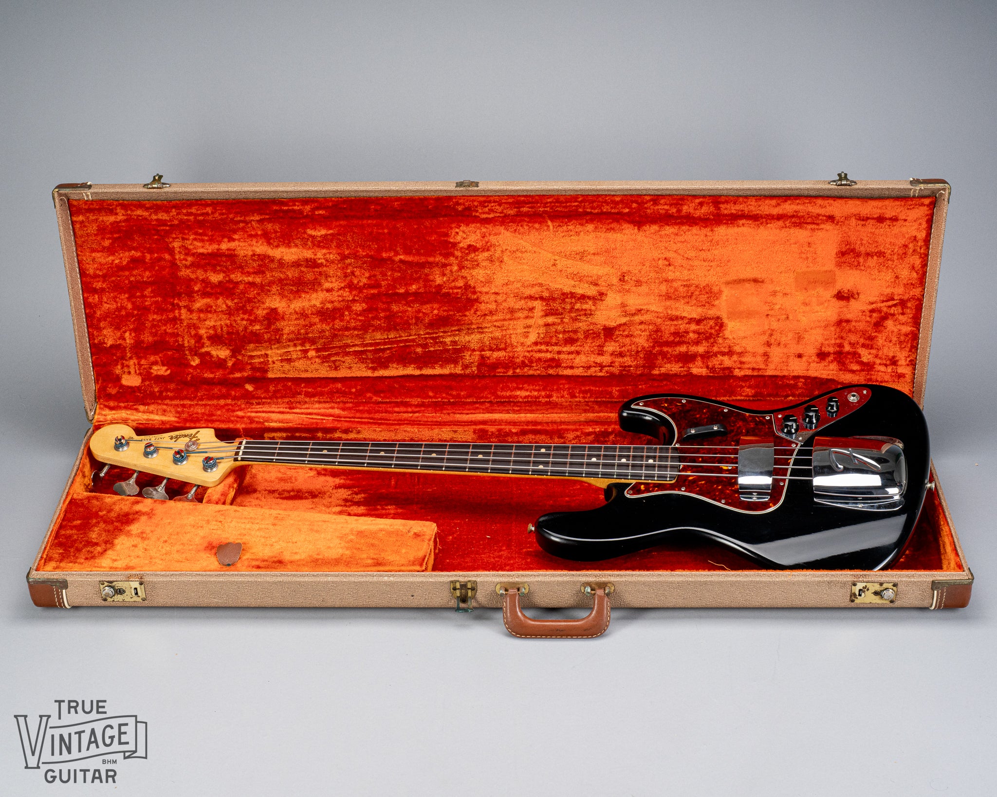 1962 Fender Jazz Bass Custom Color black bass guitar in original case