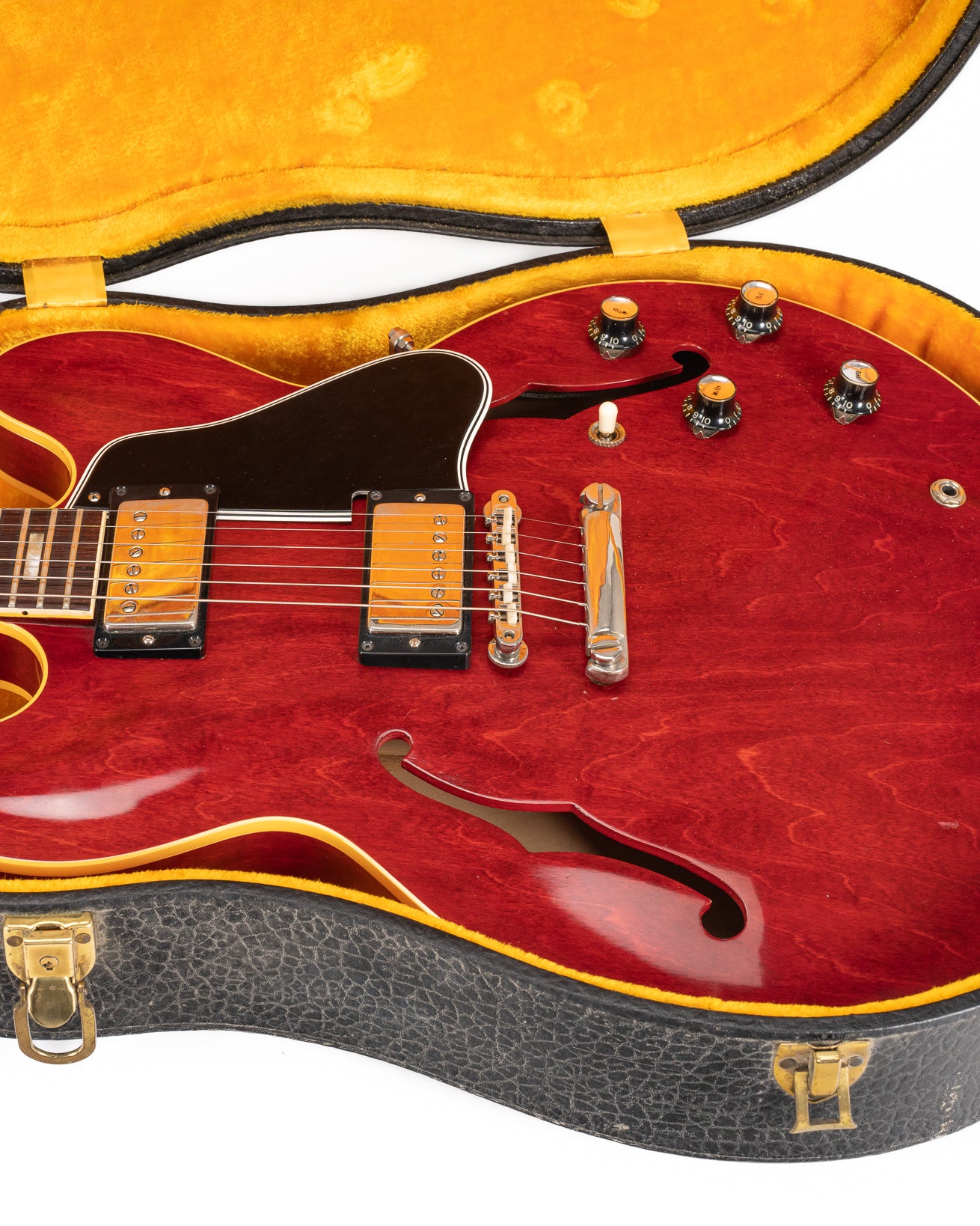 Front of 1963 Gibson ES-335 Cherry in Original Case