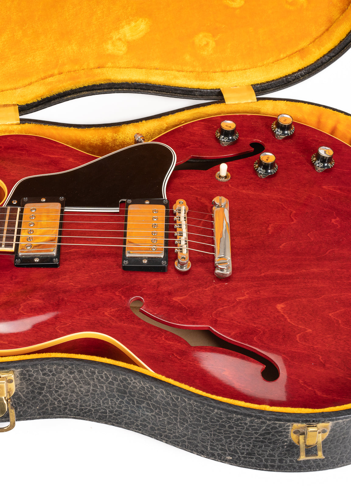Front of 1963 Gibson ES-335 Cherry in Original Case