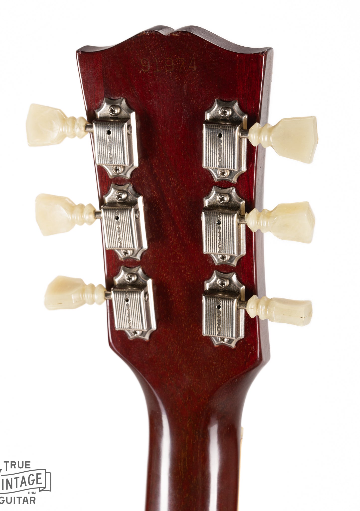 Back of 1963 Gibson ES-335 Cherry Headstock