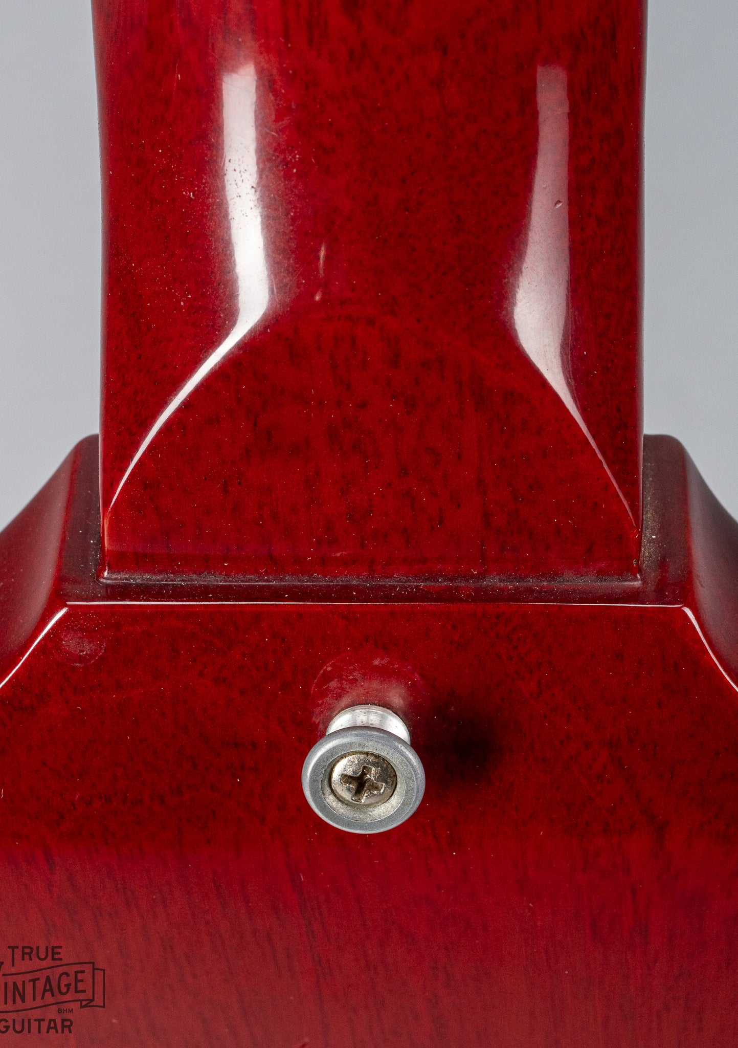 Gibson Les Paul Junior Cherry red guitar neck heel joint