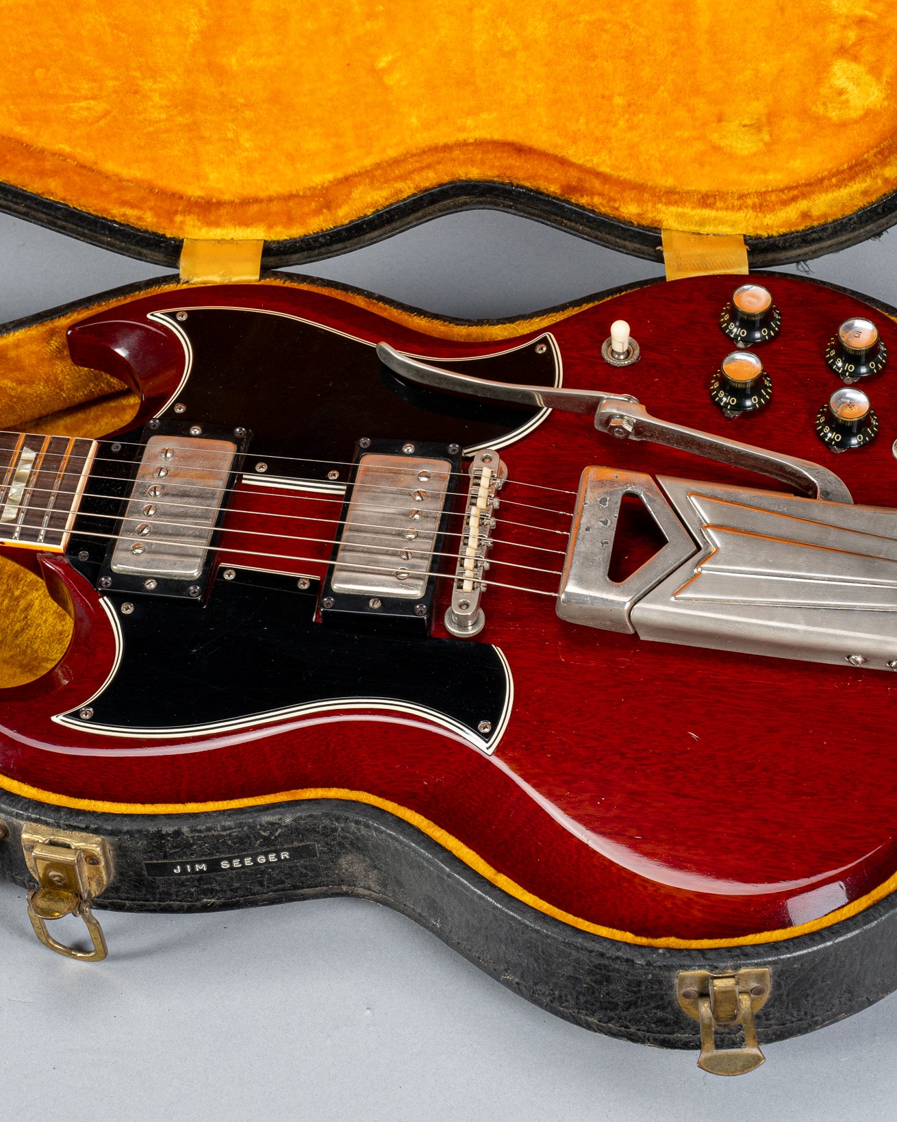 Body of 1963 Gibson Les Paul Standard SG in case with yellow lining
