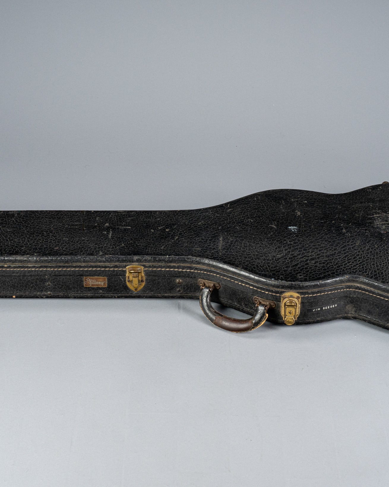 Exterior of original black pebble case for 1963 Gibson Les Paul Standard SG