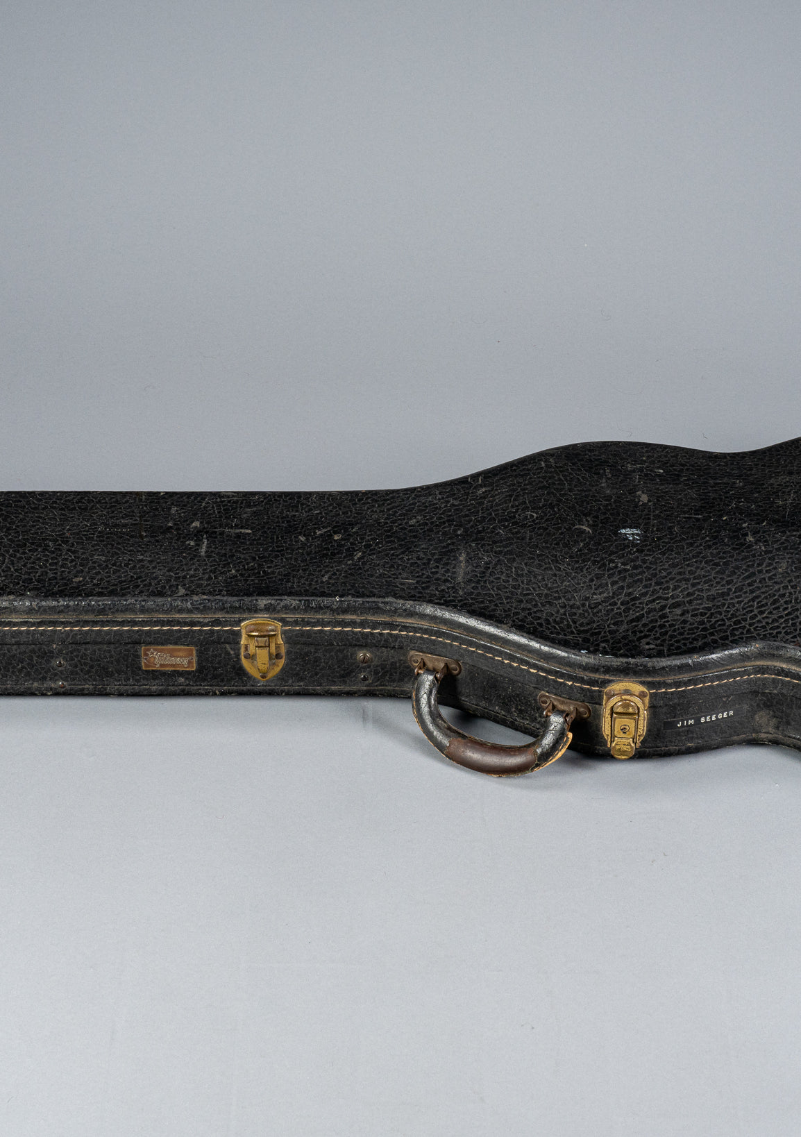 Exterior of original black pebble case for 1963 Gibson Les Paul Standard SG