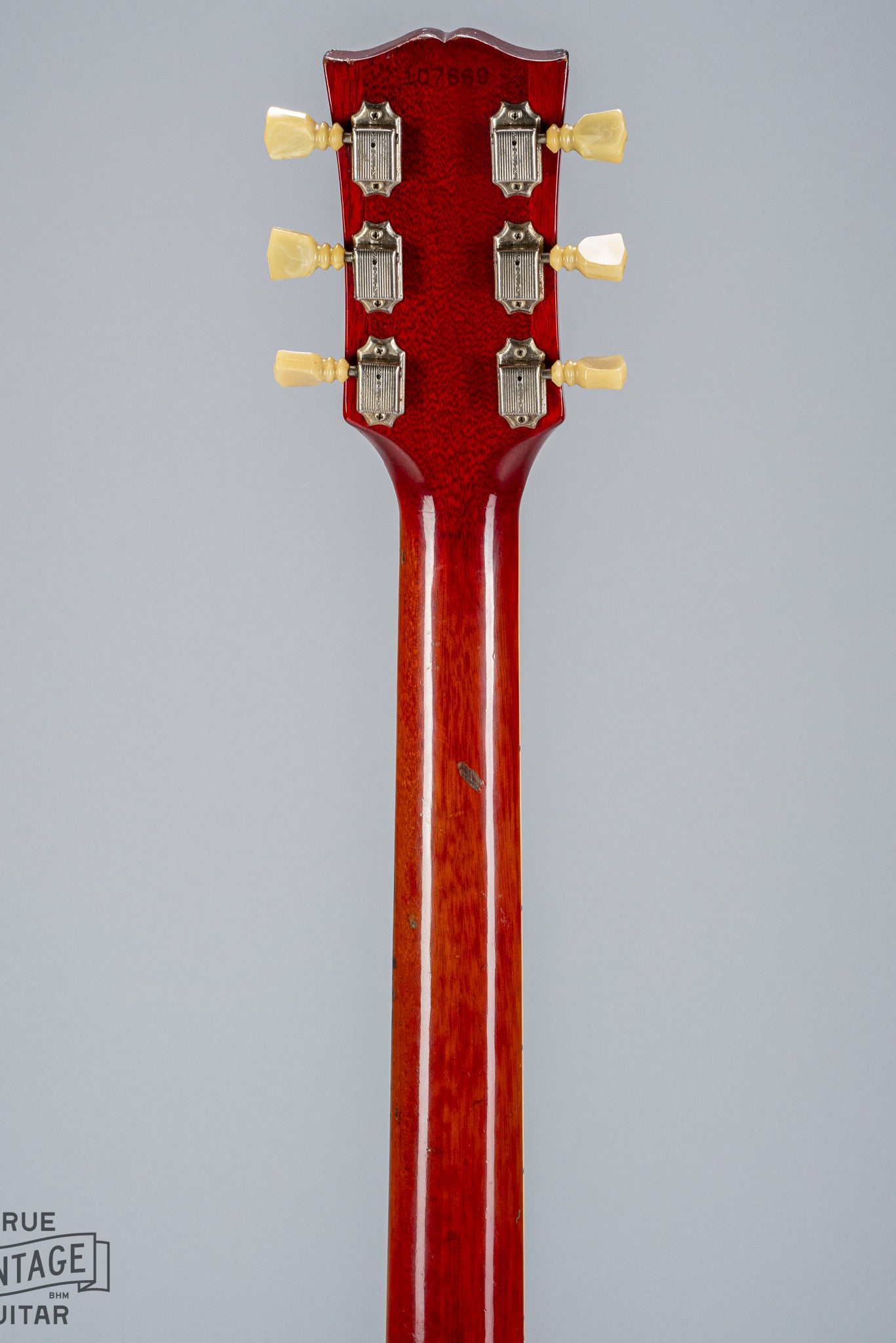 Back of neck of 1963 Gibson Les Paul Standard SG