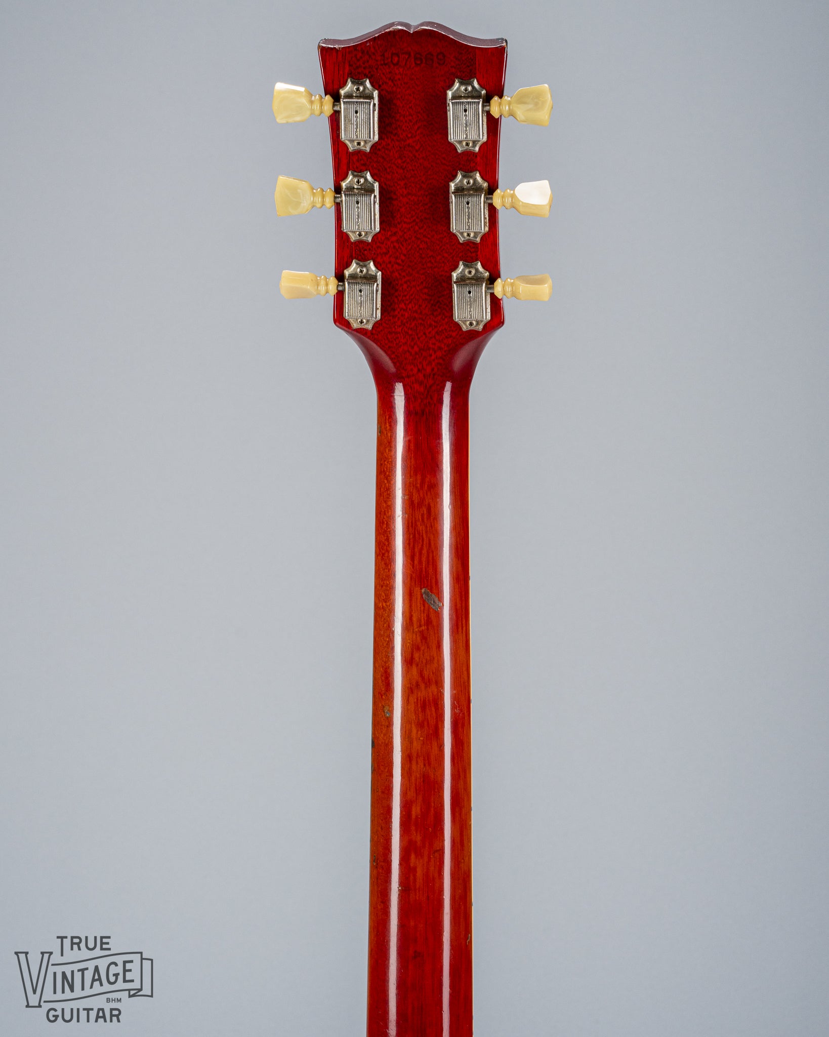 Back of neck of 1963 Gibson Les Paul Standard SG